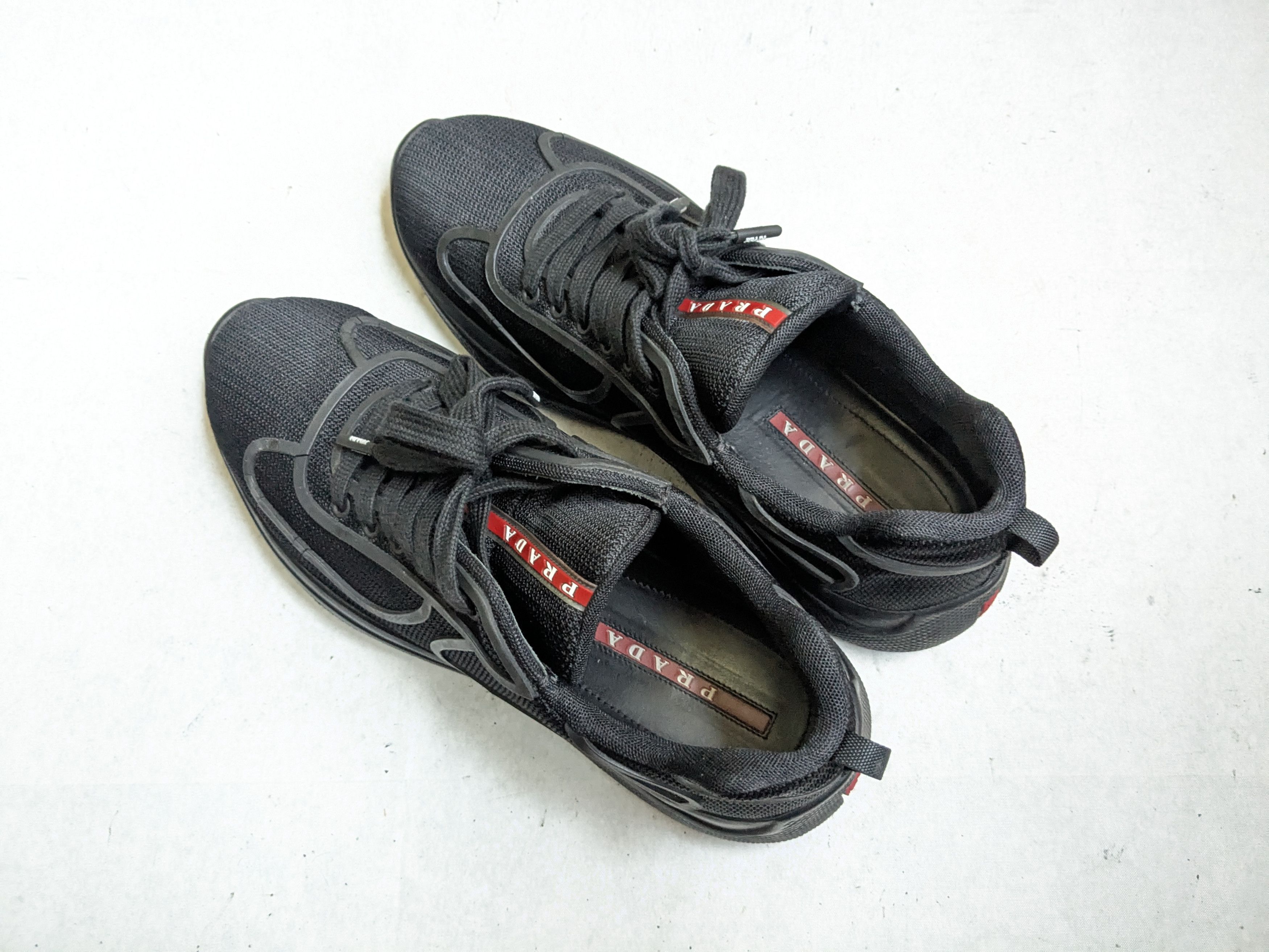 Prada Prada America's Cup Sneakers Black Red Low Tops 11 Size US 11 / EU 44 - 15 Thumbnail