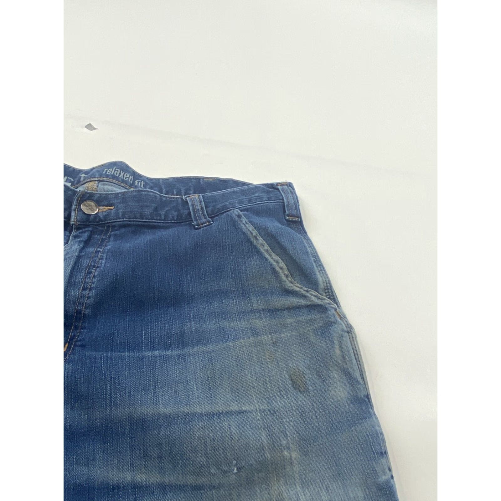 Carhartt Carhartt Jeans Mens Size 40x30 Blue Denim Straight Belt Loops Regular Inseam 30 in Mens Ready Size US 40 / EU 56 - 6 Thumbnail