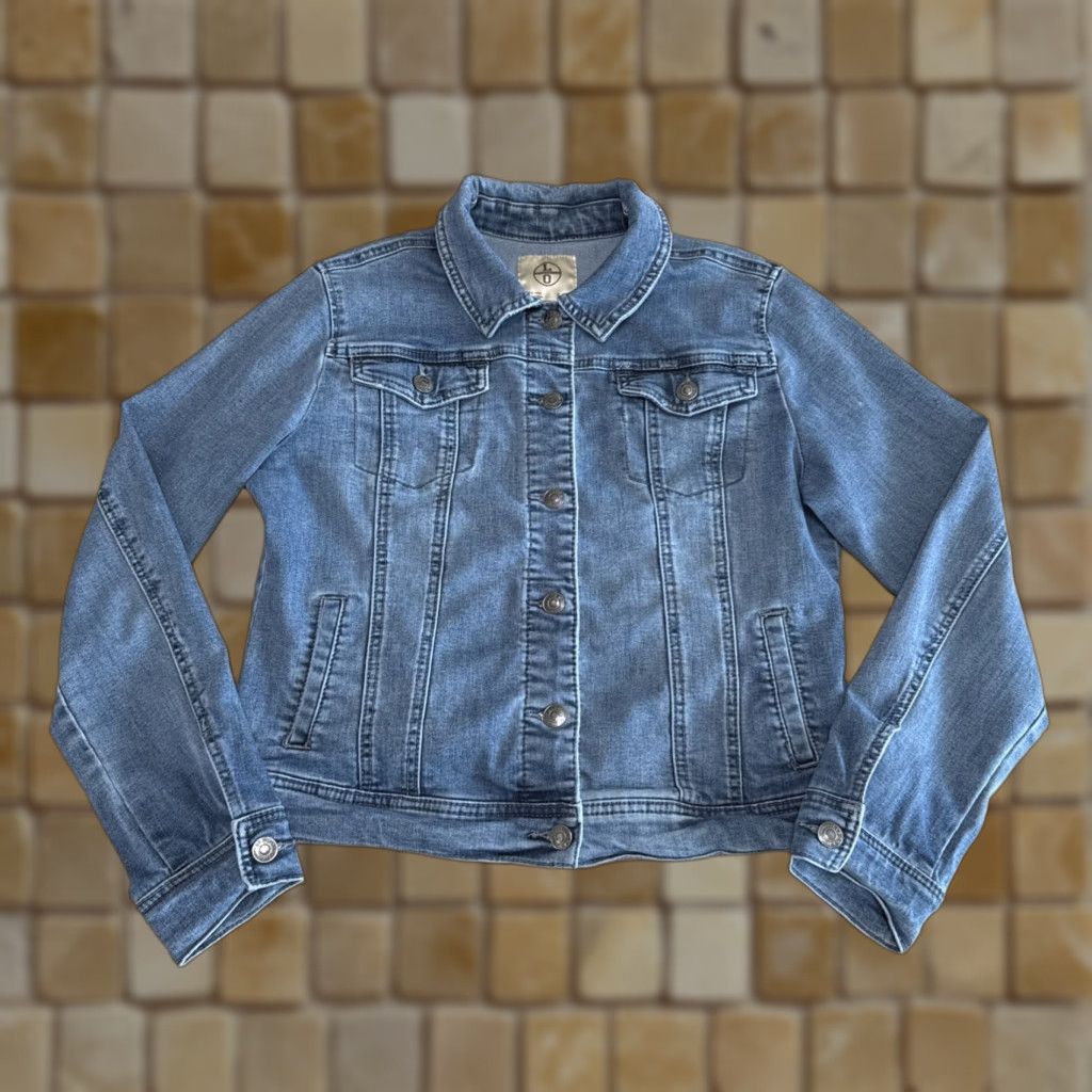 Denime VINTAGE Lincoln Outfitters Jean Jacket Womens S/CH Blue Denim 90s Casual Womens Size 28" / US 6 / IT 42 - 1 Thumbnail