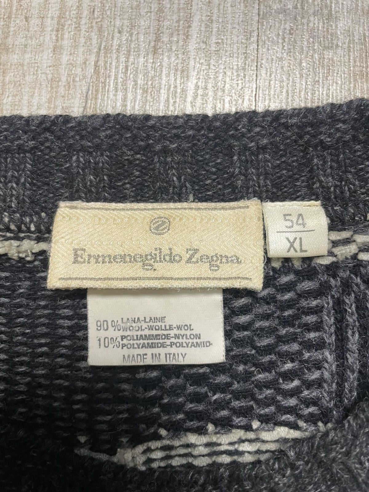 Ermenegildo Zegna Ermenegildo Zegna Knitwear Rhomb Wool Crew neck sweater Size US XL / EU 56 / 4 - 18 Thumbnail