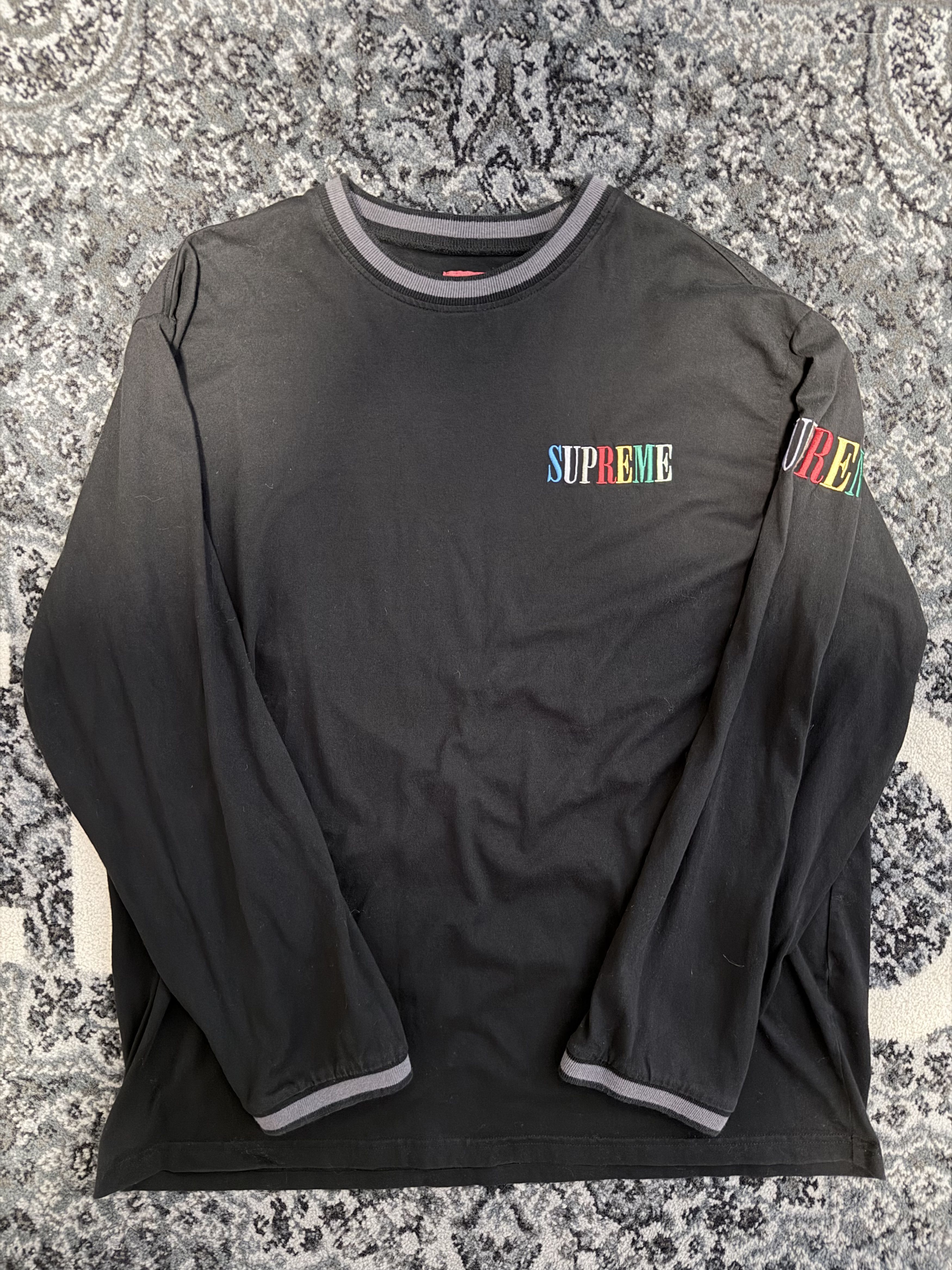 Supreme Supreme Multi Color Logo Long Sleeve "Black" Colorway | FW20 Size US L / EU 52-54 / 3 - 1 Thumbnail