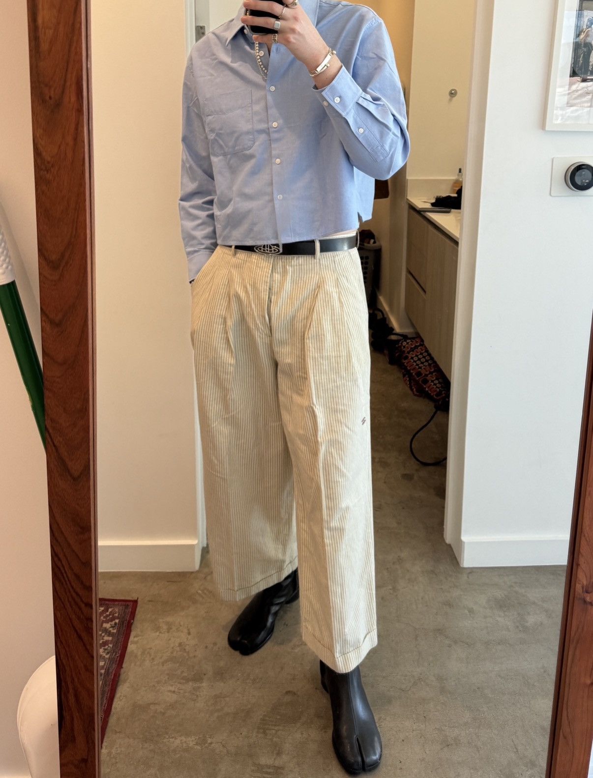 Eckhaus Latta Eckhaus Latta Pinstripe Trousers Size US 31 - 6 Thumbnail