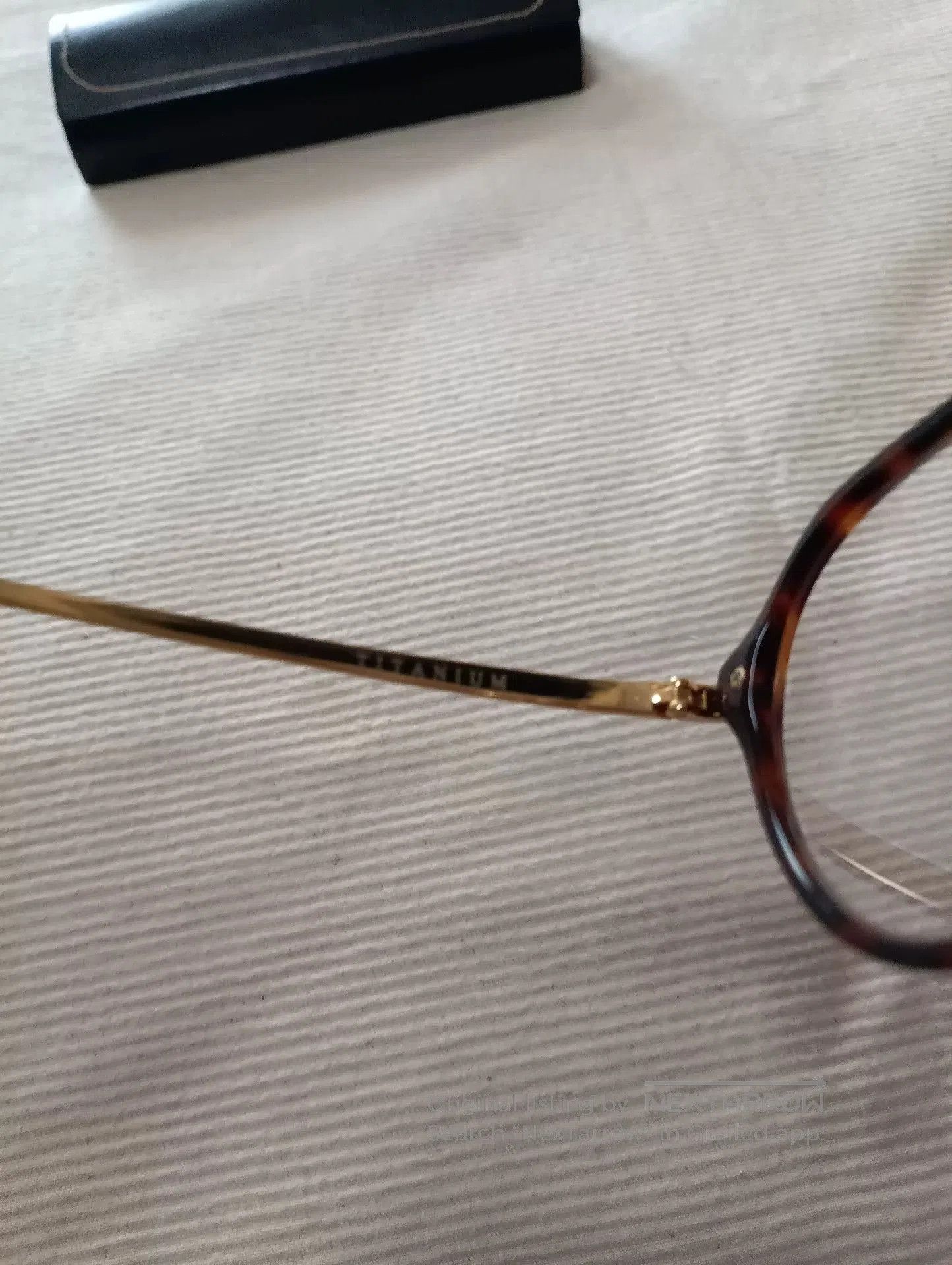 Hakusan Megane Baishan Amber Gold Titanium Glasses. Size ONE SIZE - 6 Thumbnail