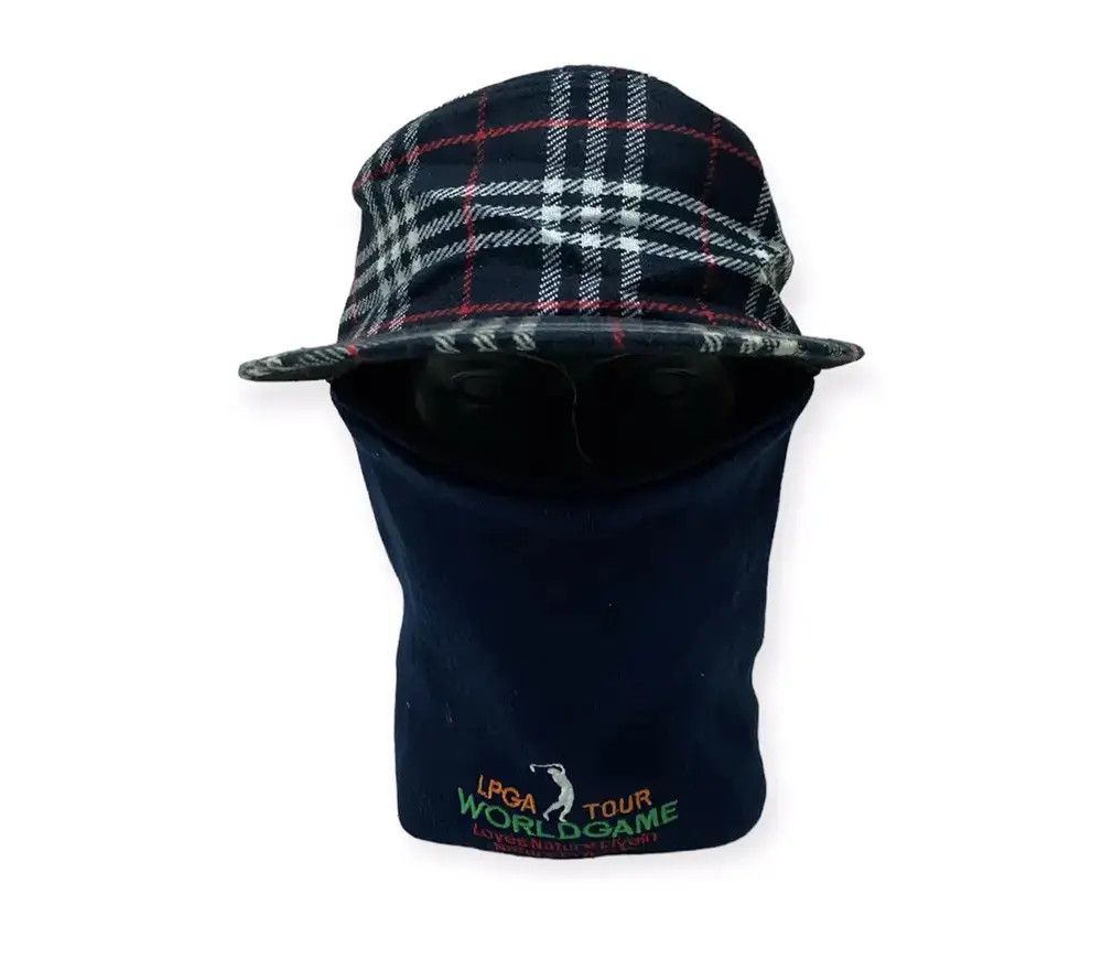 Japanese Brand × Vintage Vintage LPGA Tour Balaclava Plaid Tartan Hat Size ONE SIZE - 1 Thumbnail