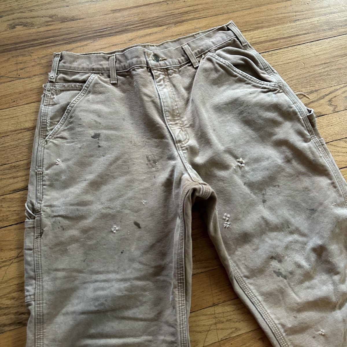 Carhartt Vintage Carhartt Distressed Flannel Work Pants Sun Faded Size US 32 / EU 48 - 3 Thumbnail