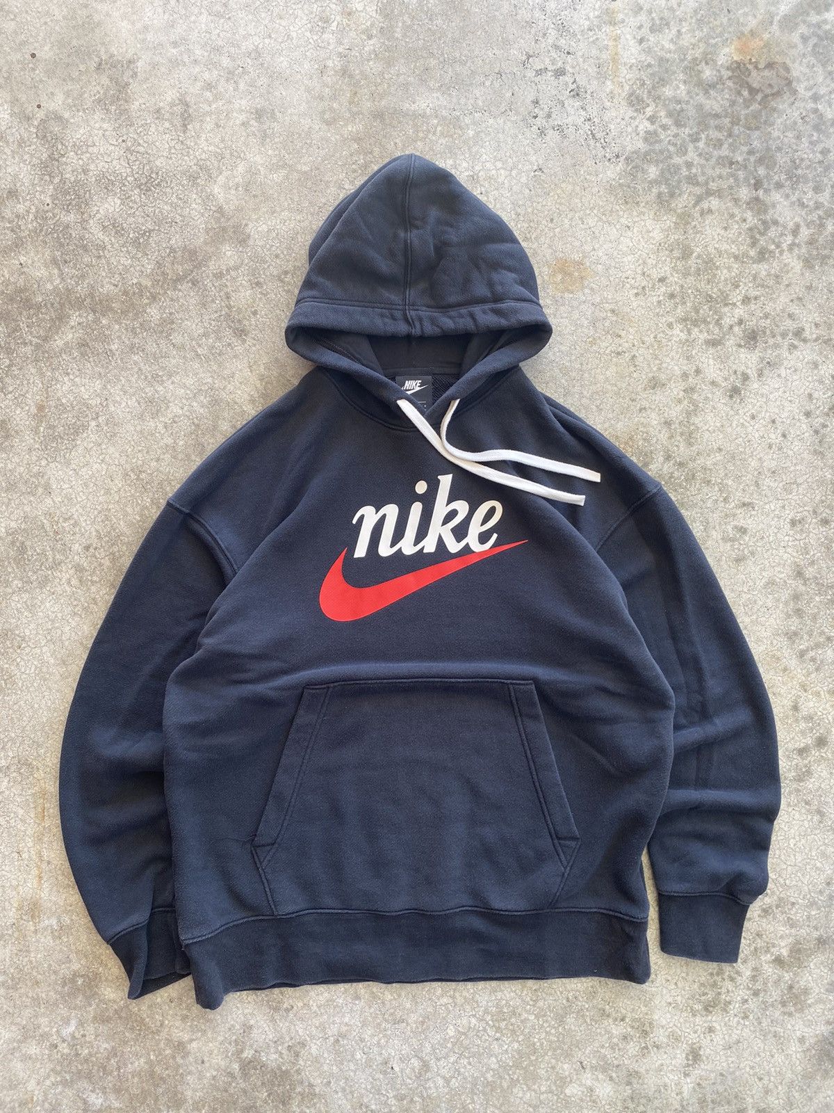 Nike Nike black hoodie big logo y2k | Grailed