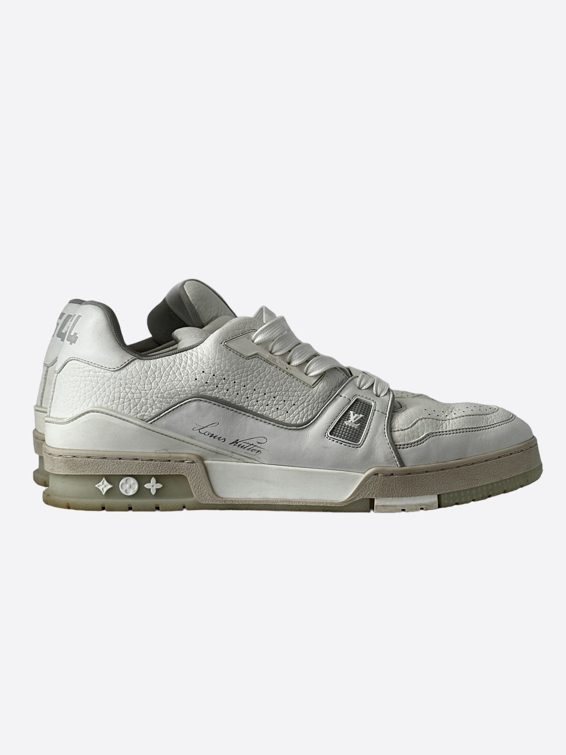 Louis Vuitton × Virgil Abloh LV Trainer White/Grey | Grailed
