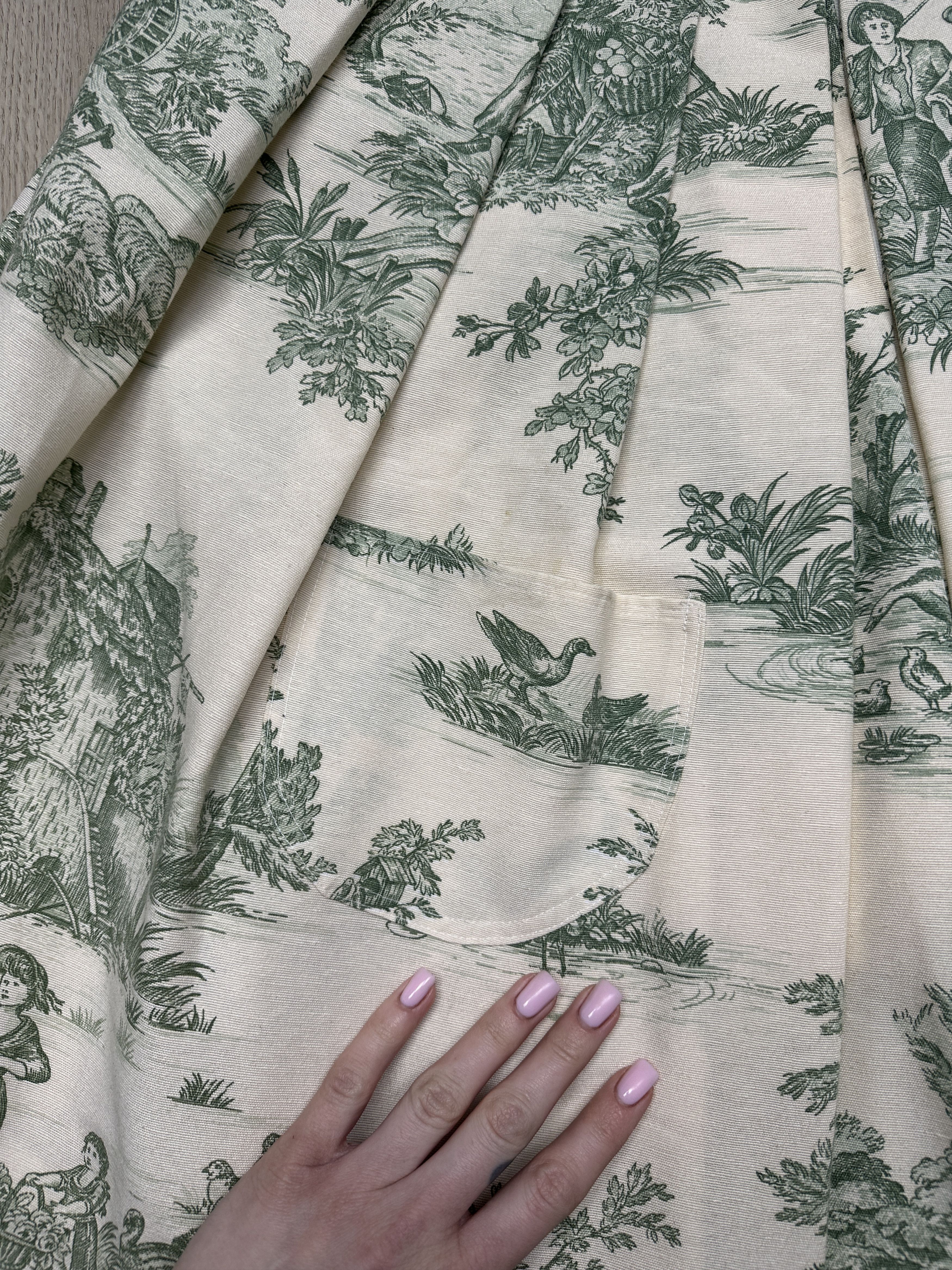 Vintage Toile de Jouy 90s Vintage Womens Baggy Shorts Skirt Size 30" / US 8 / IT 44 - 3 Thumbnail