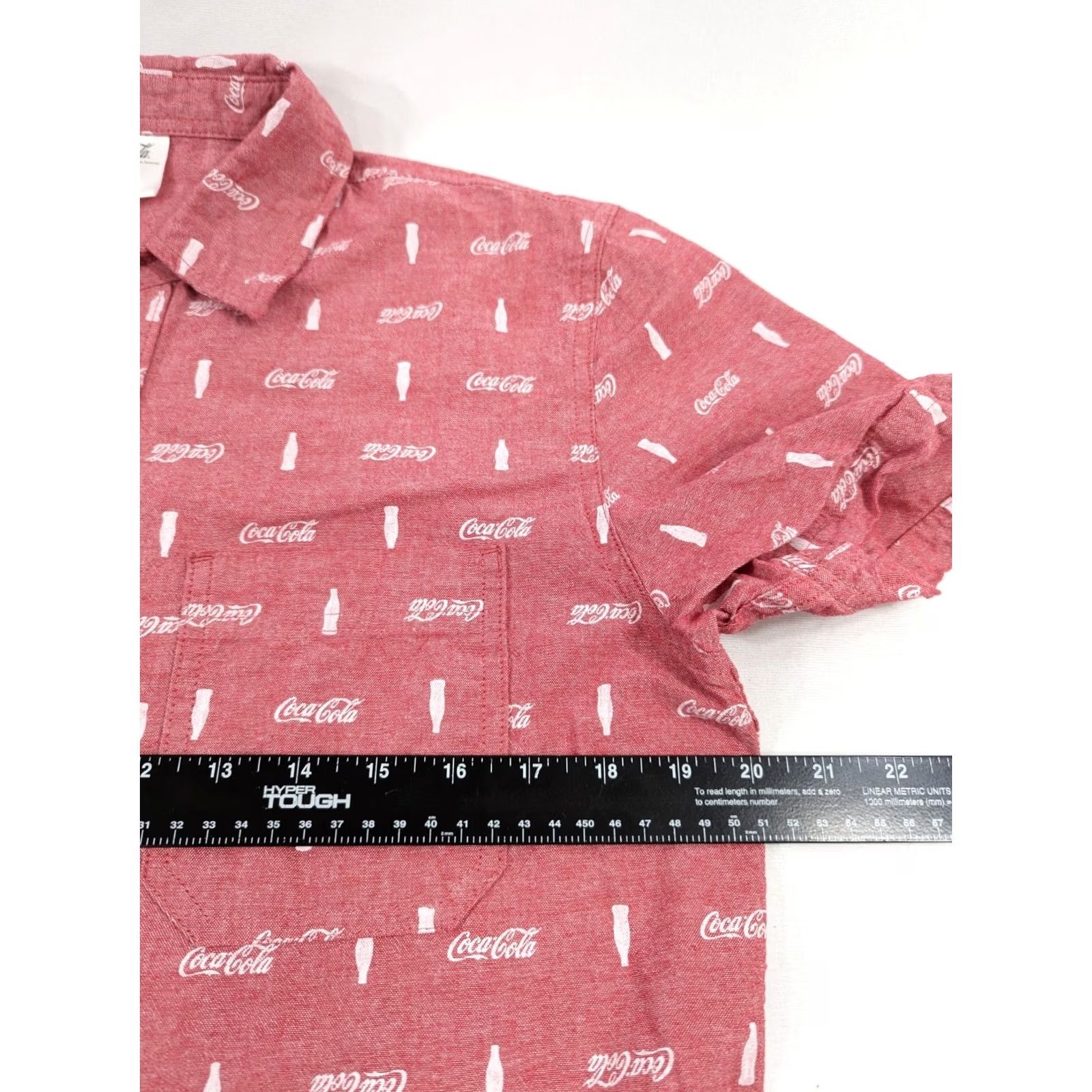 Vintage Coca-Cola Shirt Coca-Cola Bottle Caps Button-Down Short Sleeve Red Shirt Men Small Button-Up Regular Cotton Blend Logo Size US S / EU 44-46 / 1 - 7 Thumbnail