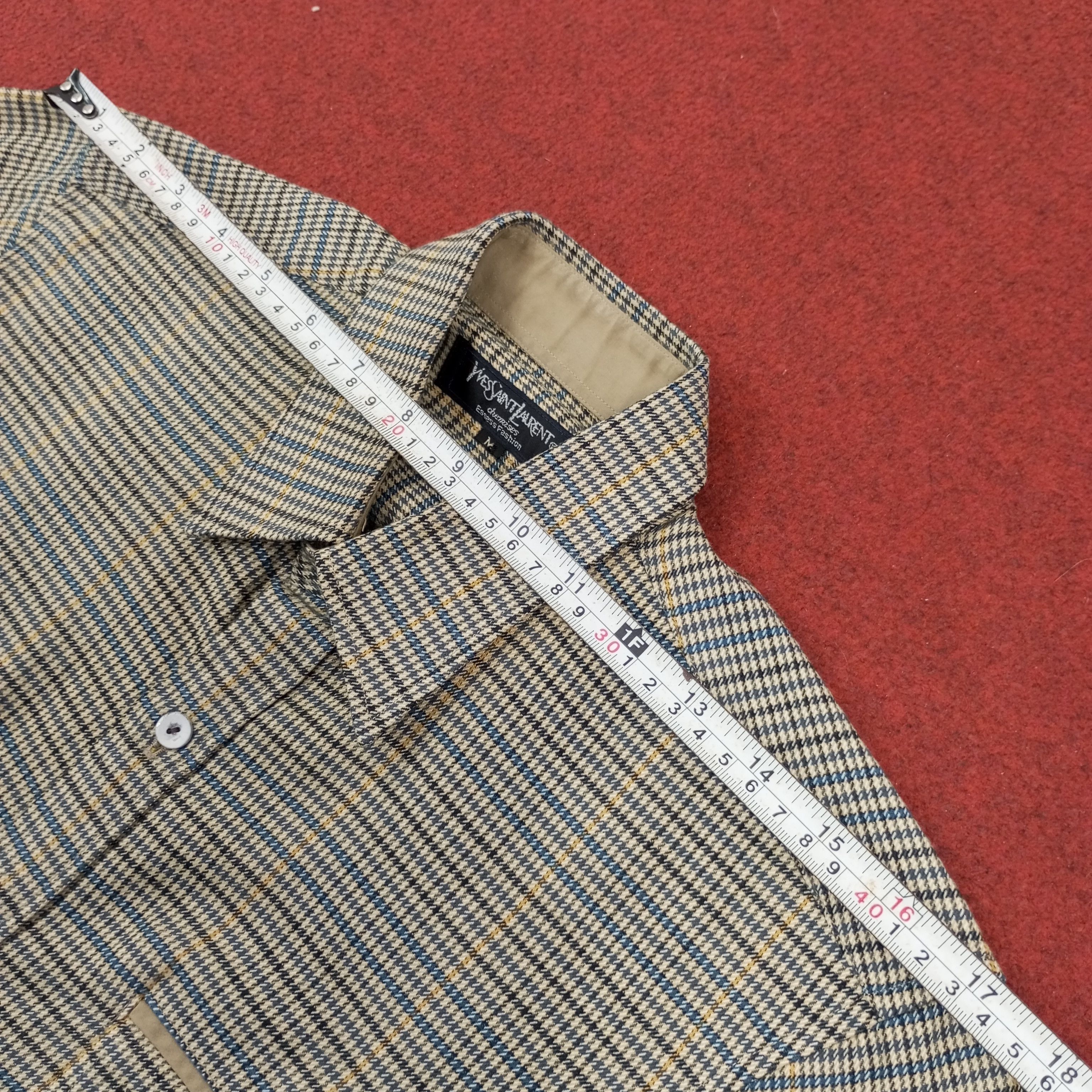 Vintage × Yves Saint Laurent Yves Saint Laurent Fashion Brand Double Pocket Shirt Size US M / EU 48-50 / 2 - 9 Thumbnail
