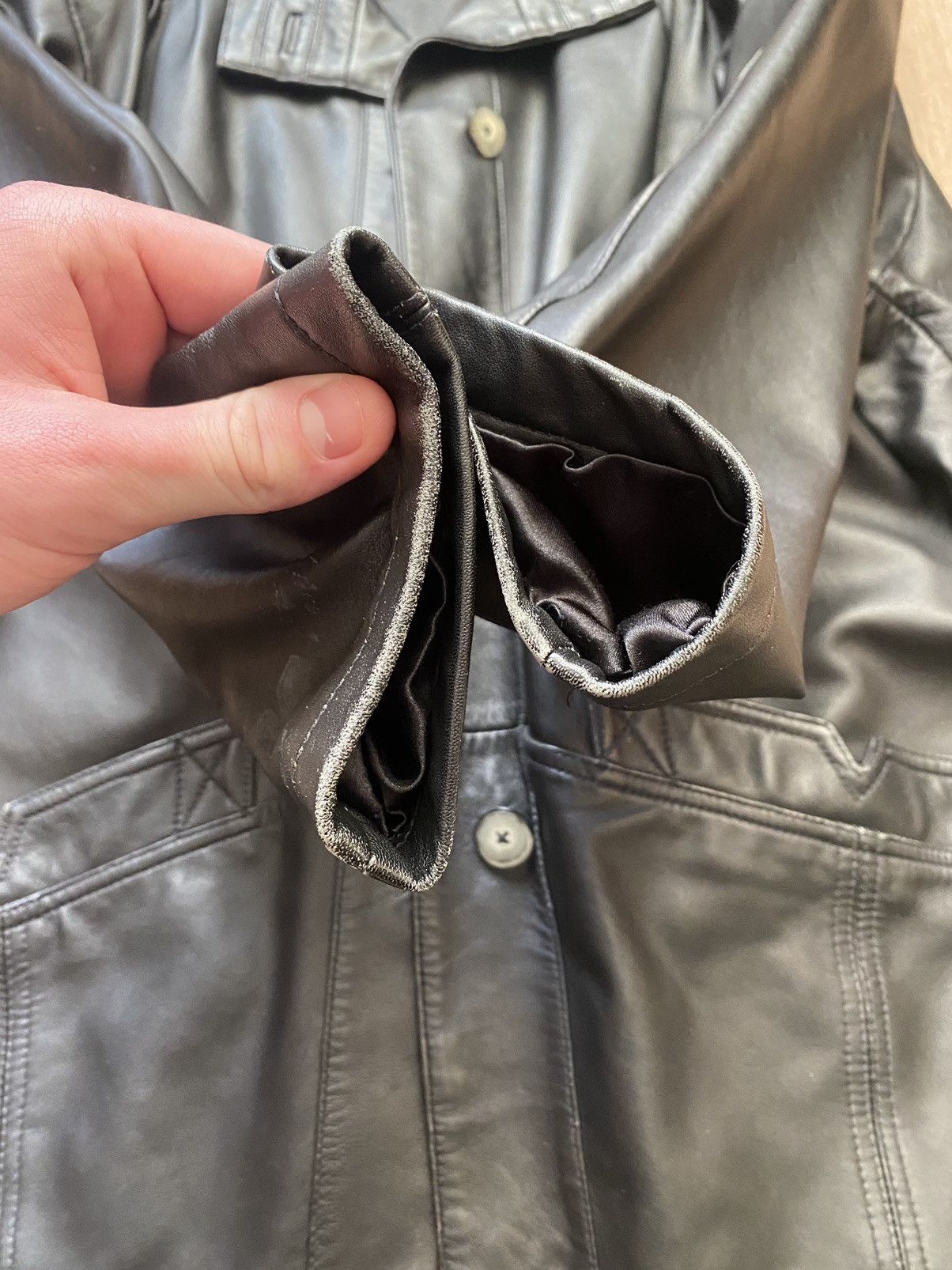 Genuine Leather × Vintage Vintage Coat Leather blazer 100% leather Avirex Schot 70-80s Size US L / EU 52-54 / 3 - 3 Thumbnail