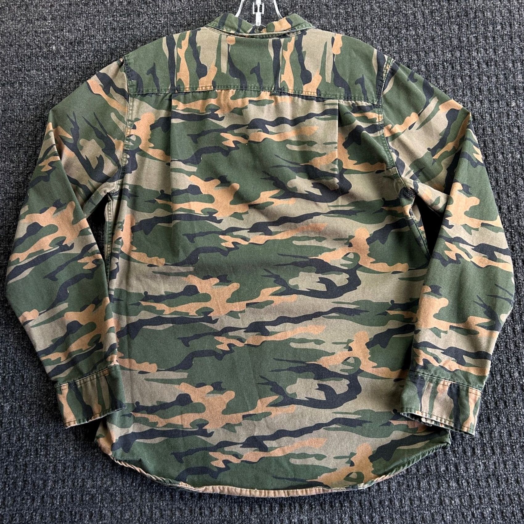 Vintage Modern Amusement Camo Shirt M Green Black Brown Military Long Sleeve Button Down Size US M / EU 48-50 / 2 - 4 Thumbnail