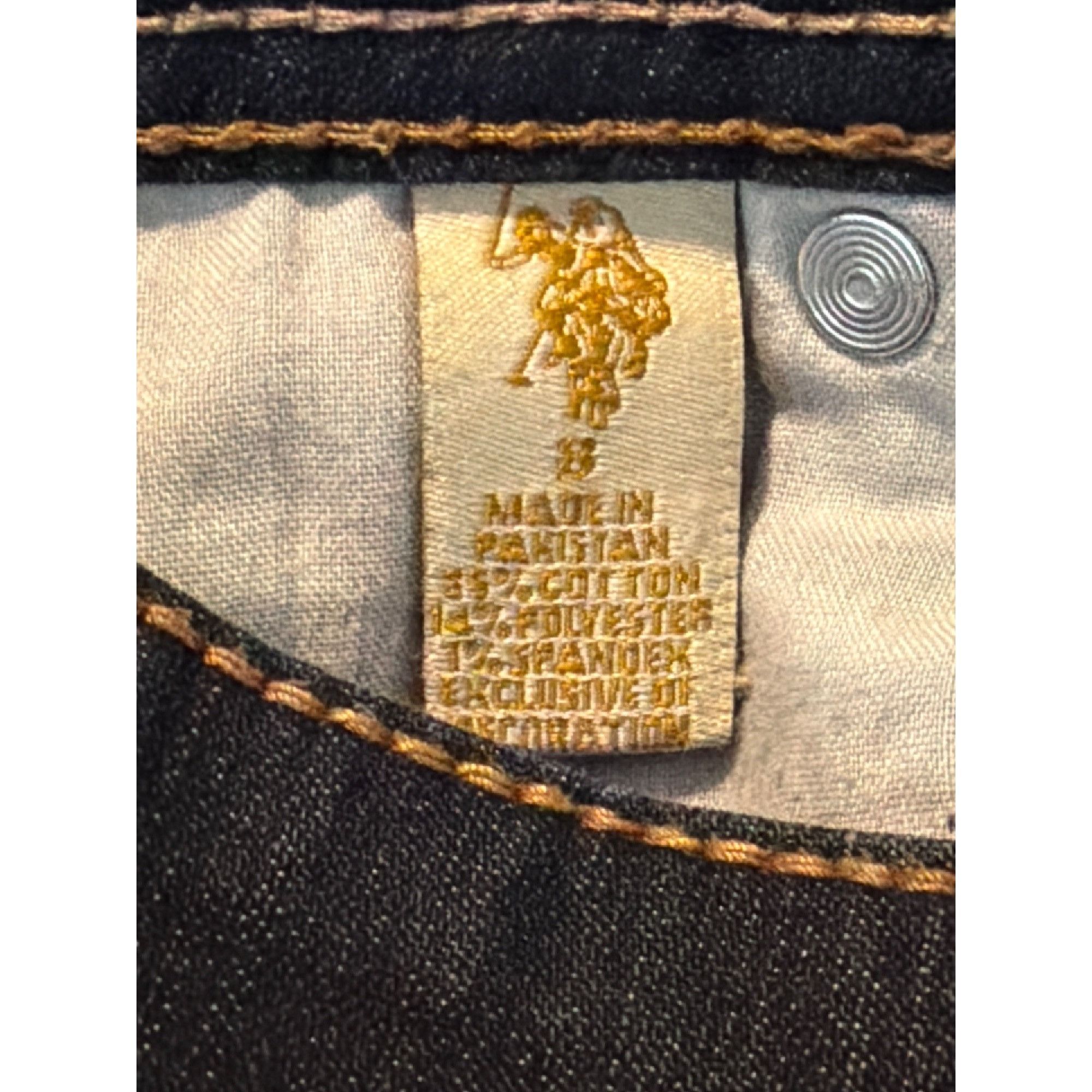 U.S. Polo Assn. US Polo Assn Straight Dark Wash Blue Denim Jeans Yellow Stit Size 30" / US 8 / IT 44 - 6 Thumbnail