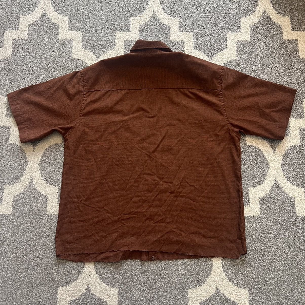 Vintage puritan red/brown cropped short sleeve button up tee Size US M / EU 48-50 / 2 - 4 Thumbnail