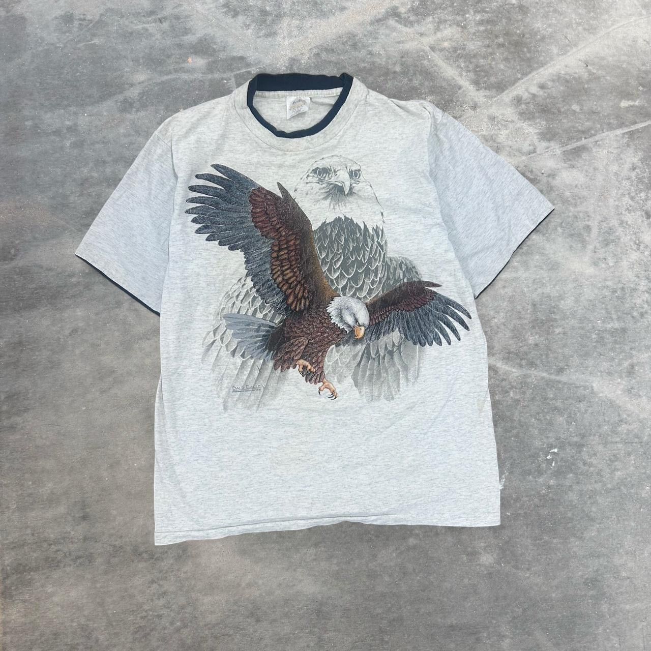 Vintage Vintage 90s art t shirt eagle aop nature Size US L / EU 52-54 / 3 - 1 Thumbnail