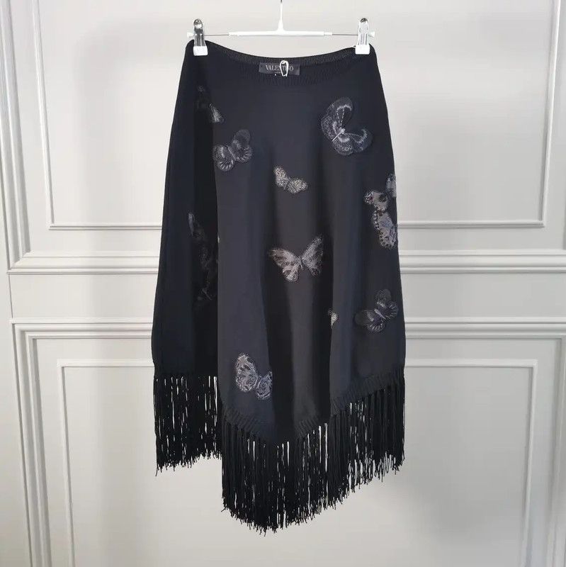 Valentino Valentino Irregular Black Skirt for Women 0089 Size 23" - 1 Thumbnail