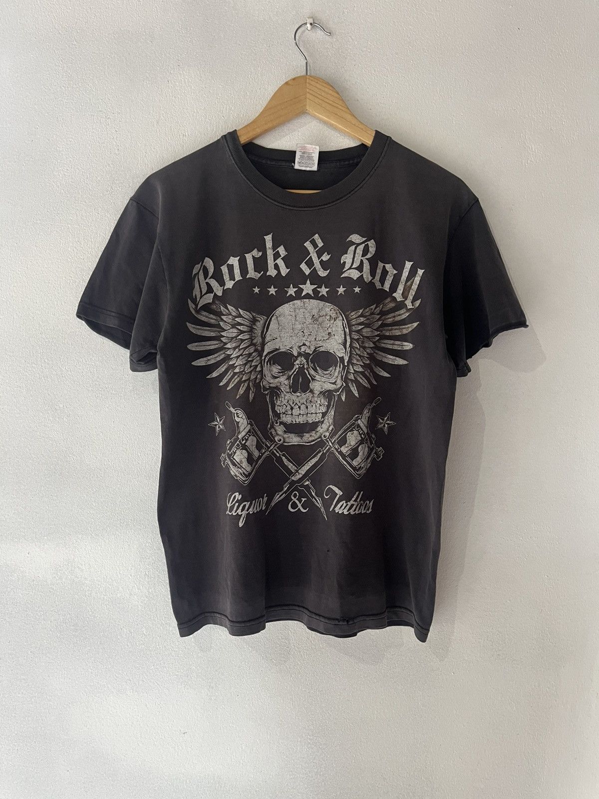 Vintage Thrashed faded skull rock & roll Size US M / EU 48-50 / 2 - 1 Thumbnail