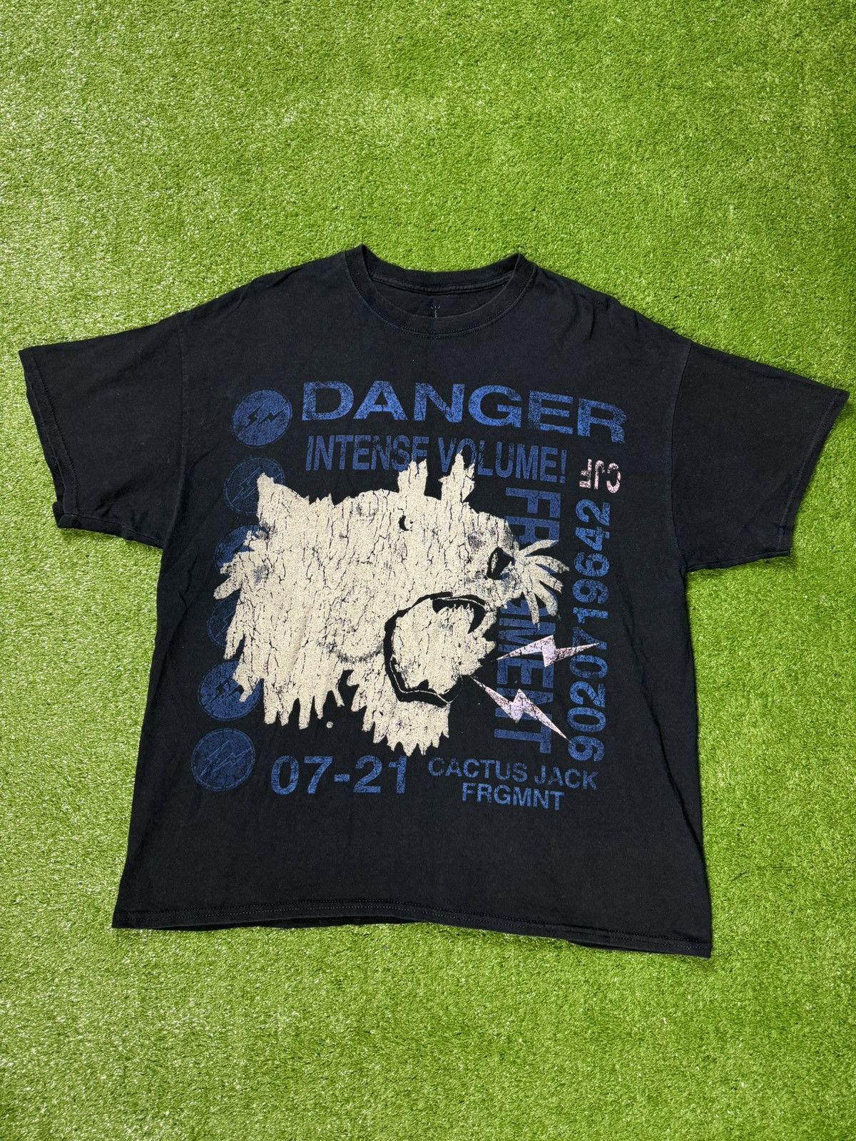 Travis Scott Cactus Jack For Fragment Danger T Shirt | Grailed
