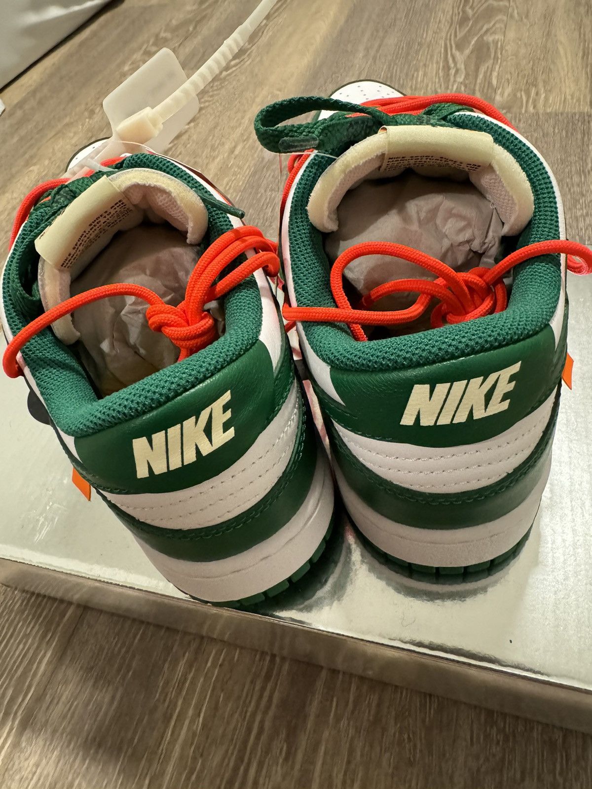 Nike × Off-White × Virgil Abloh Nike Dunk Low x Off-White Pine Green 2019 Size US 8.5 / EU 41-42 - 3 Thumbnail