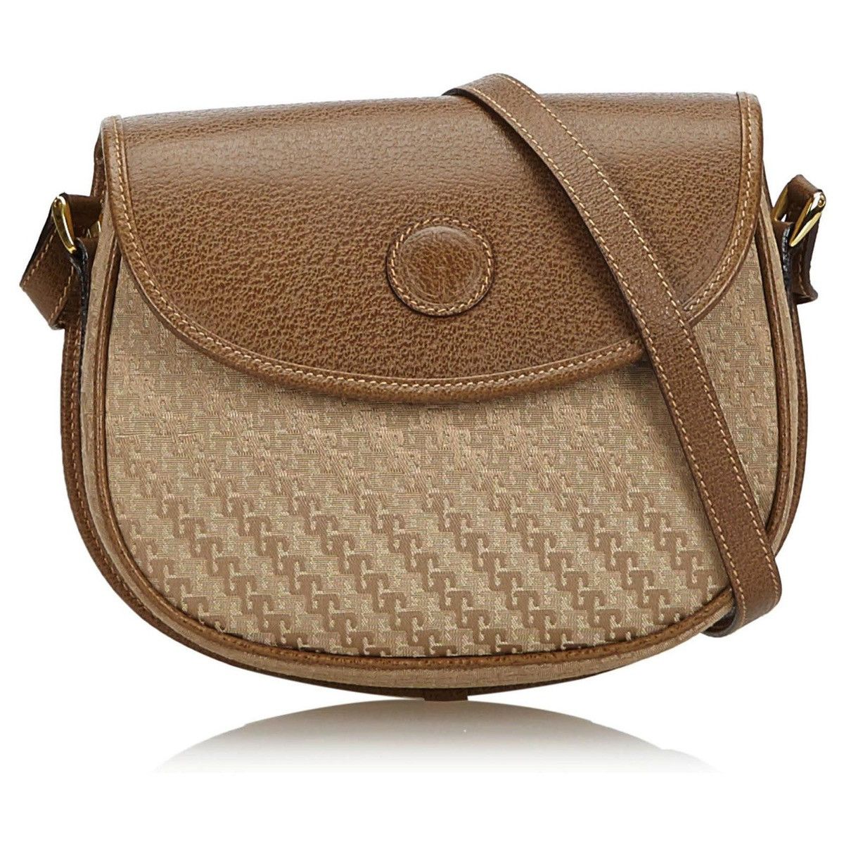 Authentic Gucci Vintage GG Jacquard Crossbody Bag in Brown, Women's