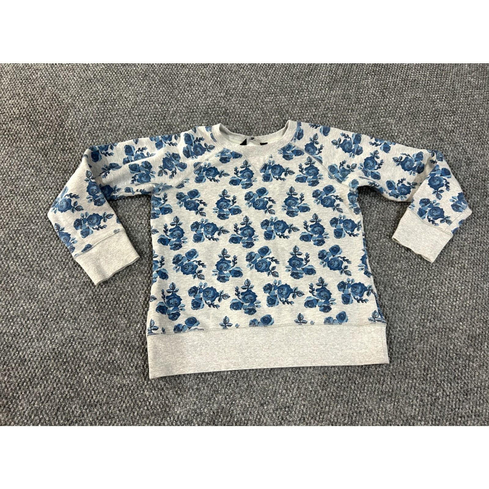 The North Face The North Face Sweatshirt Crewneck Womens Small Gray Color Pullover Activewear Regular Fit Logo Floral Roses Pattern Blended Fabric Cotton Polyester Size S / US 4 / IT 40 - 2 Thumbnail