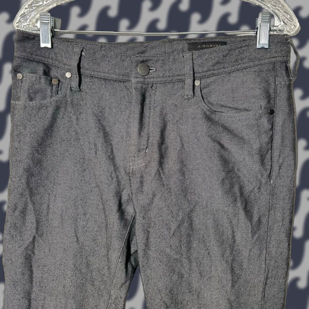 Vintage J. Hilburn Mens Gray Wool 5-Pocket Straight Leg Pants Size 32x27 Size US 32 / EU 48 - 1 Thumbnail