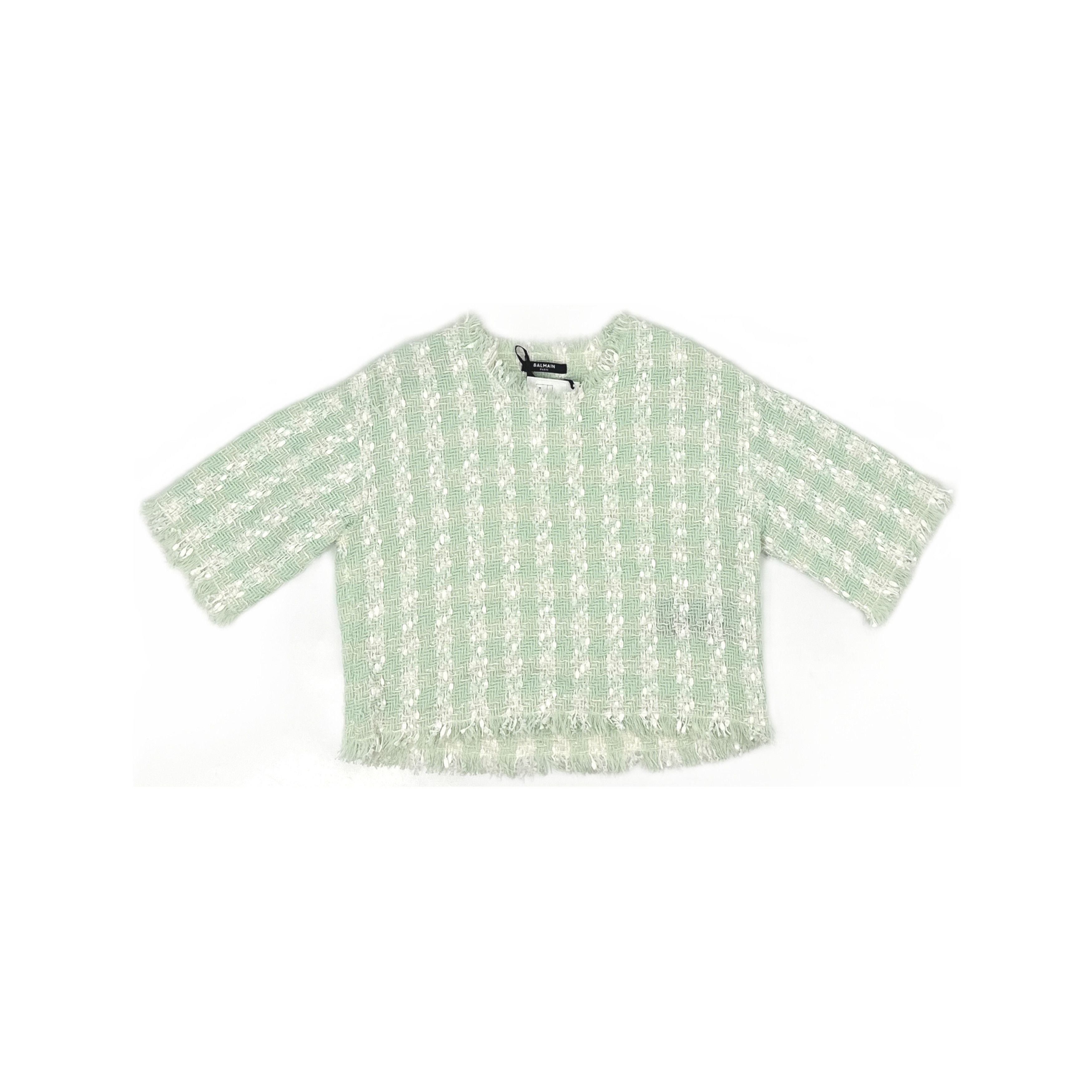 Balmain Balmain Tweed Short Sleeve Top Size 34 Size XS / US 0-2 / IT 36-38 - 1 Thumbnail