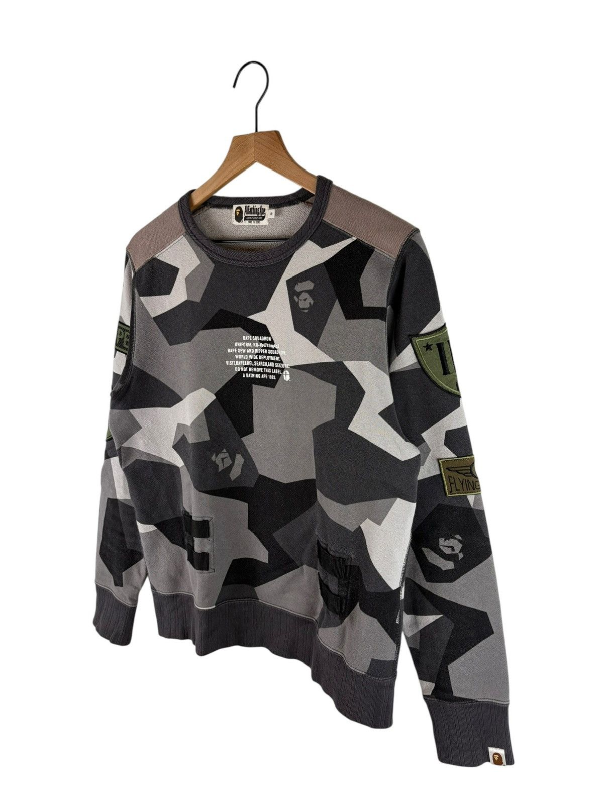 Bape SS18 Bape Splinter Camo Patched Wide Crewneck Size US S / EU 44-46 / 1 - 2 Thumbnail