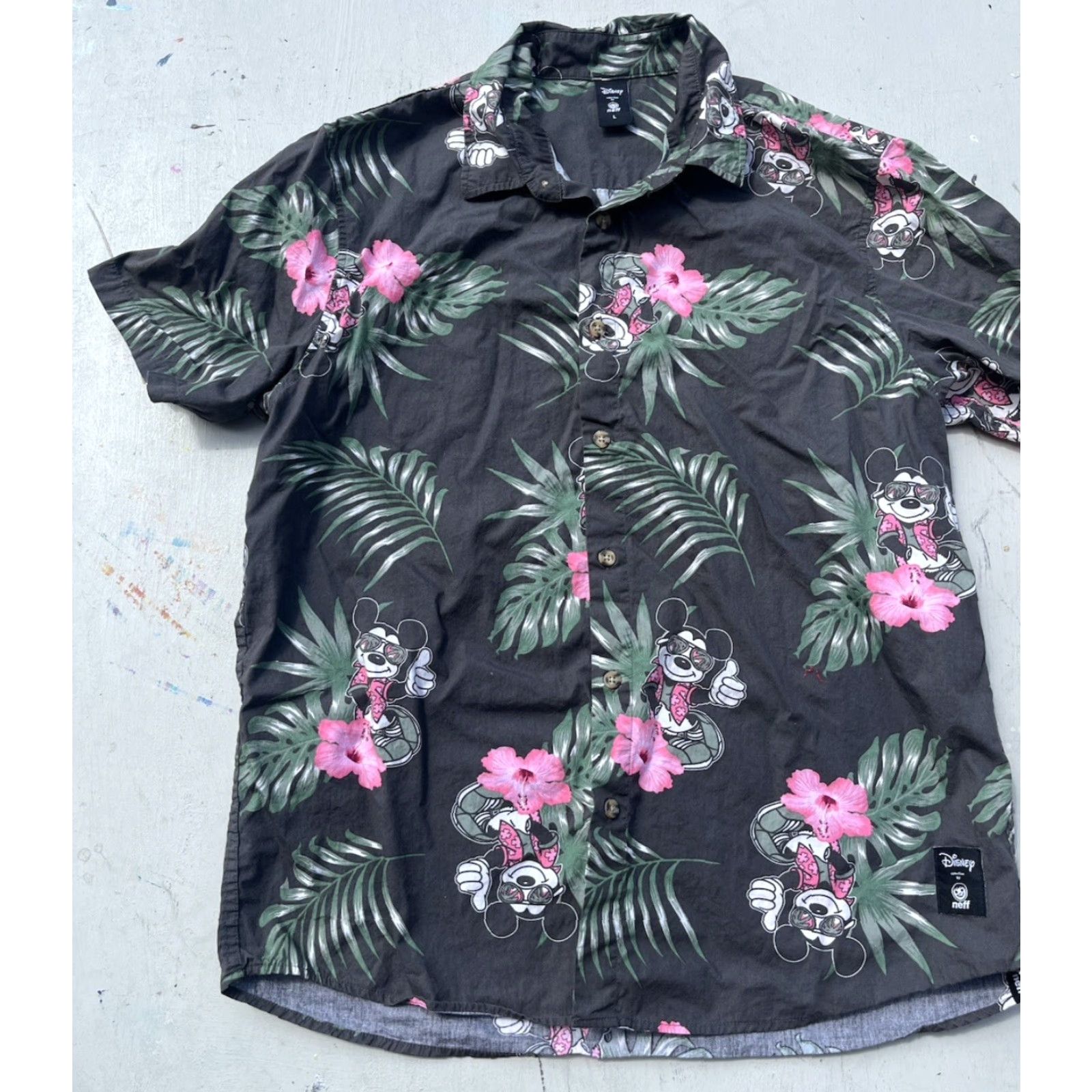 Disney Neff x Disney Shirt Multicolor Mickey Mouse L TIKI Surf Art Tropical Beach Men’s Shirt Size US L / EU 52-54 / 3 - 4 Thumbnail