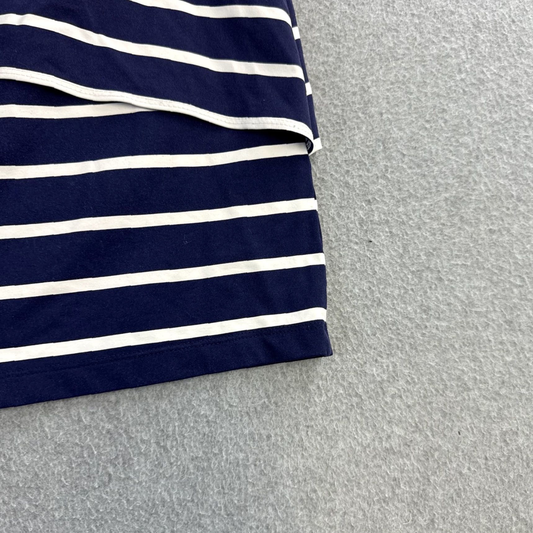 J.McLaughlin J McLaughlin Skirt Womens XL Navy White Striped Wrap Stretch Casual Nautical Size 40" / US 18 - 7 Thumbnail