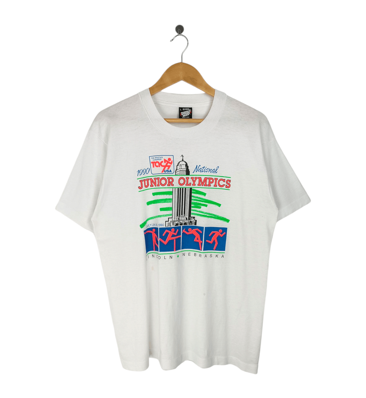 USA Olympics VINTAGE 90'S JUNIOR OLYMPICS USA NEBRASKA TEE VERY RARE Size US M / EU 48-50 / 2 - 1 Thumbnail