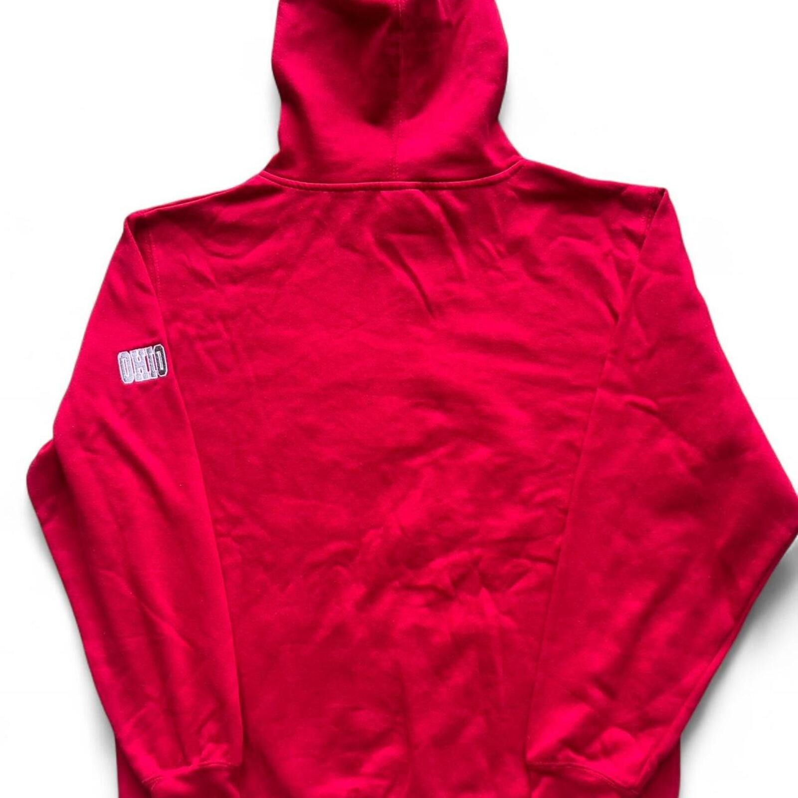 Colosseum Athletics Embroidered OSU Ohio State Buckeyes Big Logo Hoodie Size L Size US L / EU 52-54 / 3 - 4 Thumbnail