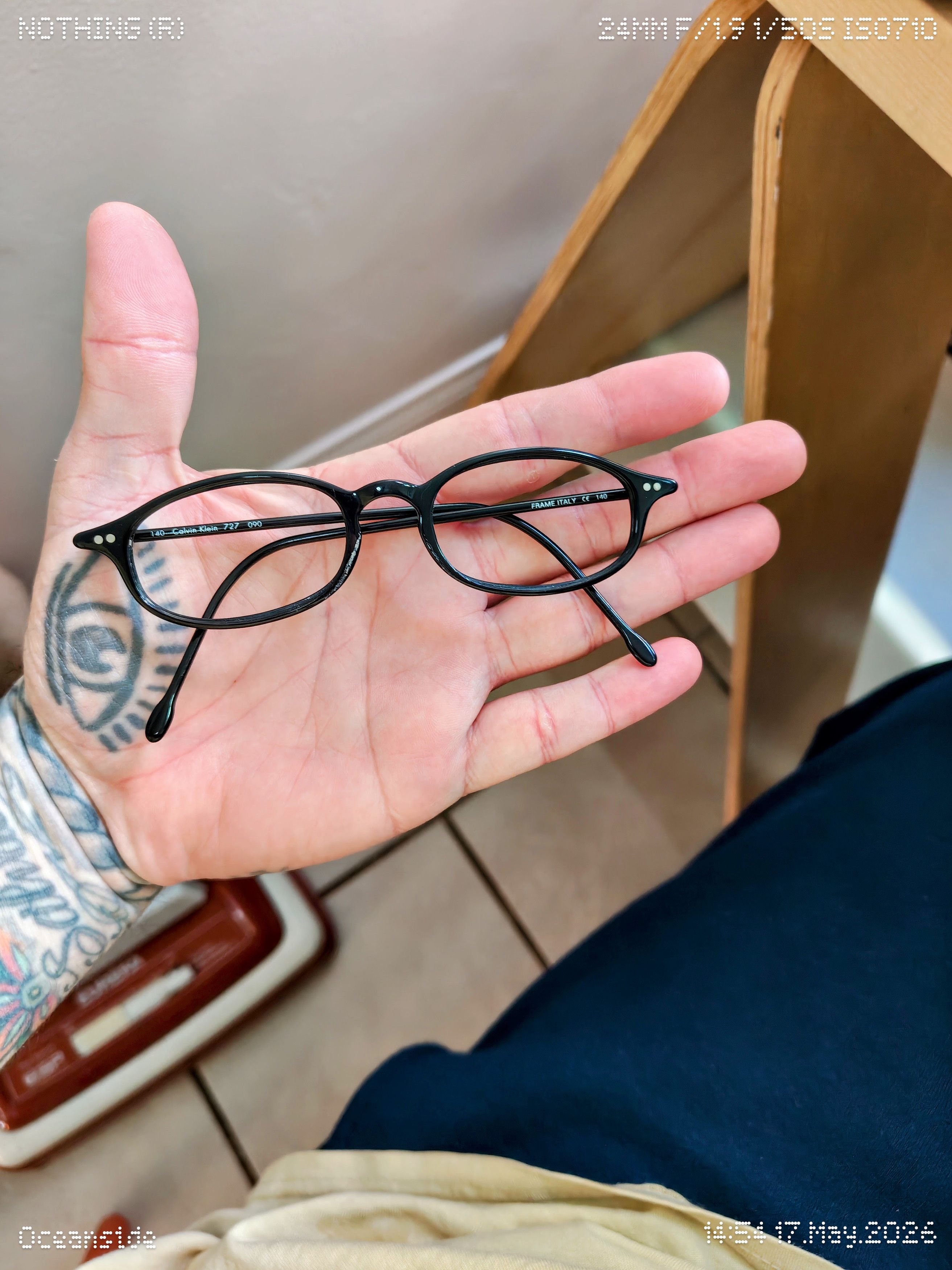 Calvin Klein Vintage 1990s Calvin Klein 727 Oval RX Frames Made In Italy Size ONE SIZE - 1 Thumbnail