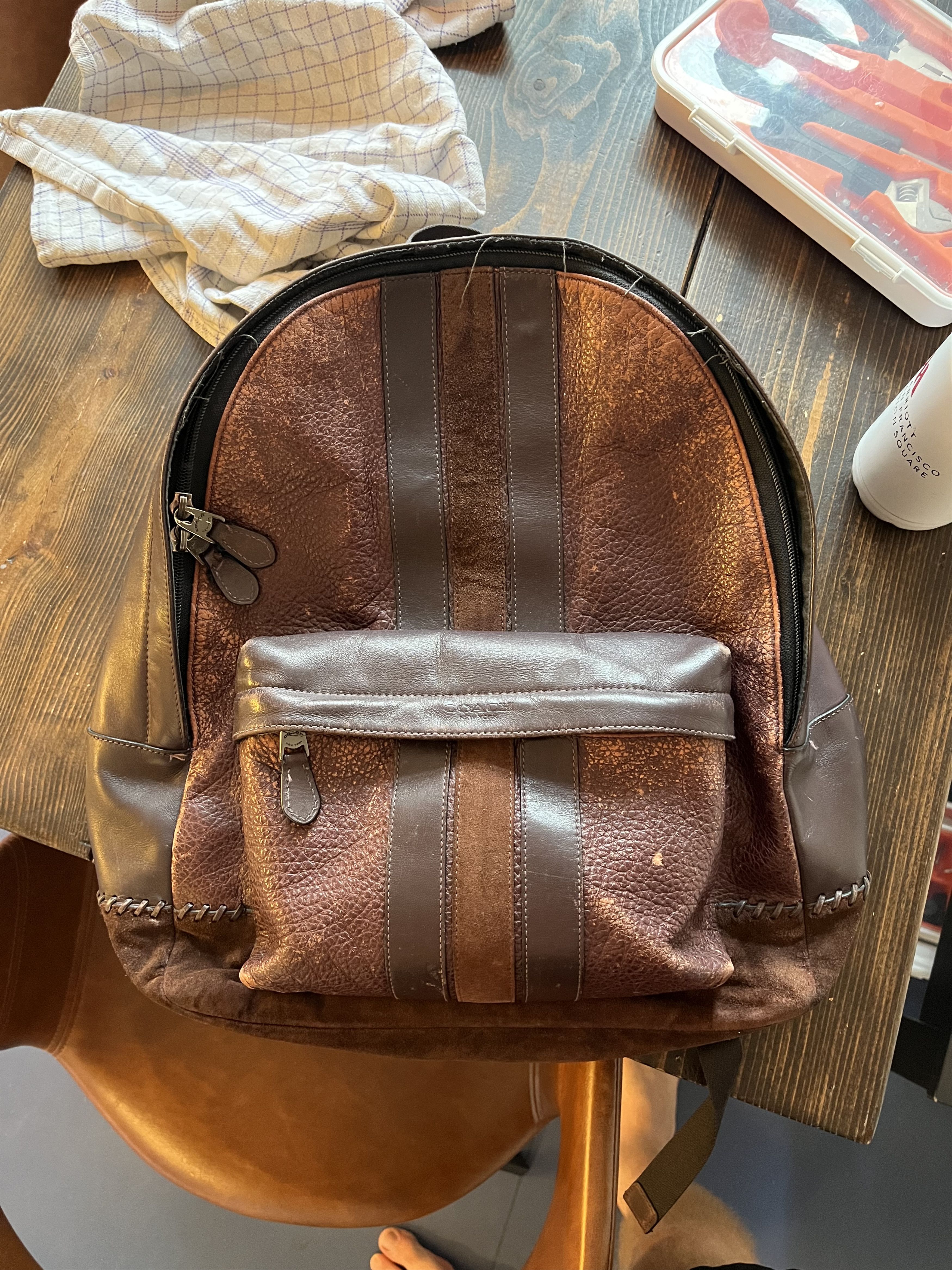 Coach Coach Varsity Backpack Burgundy Size ONE SIZE - 3 Thumbnail
