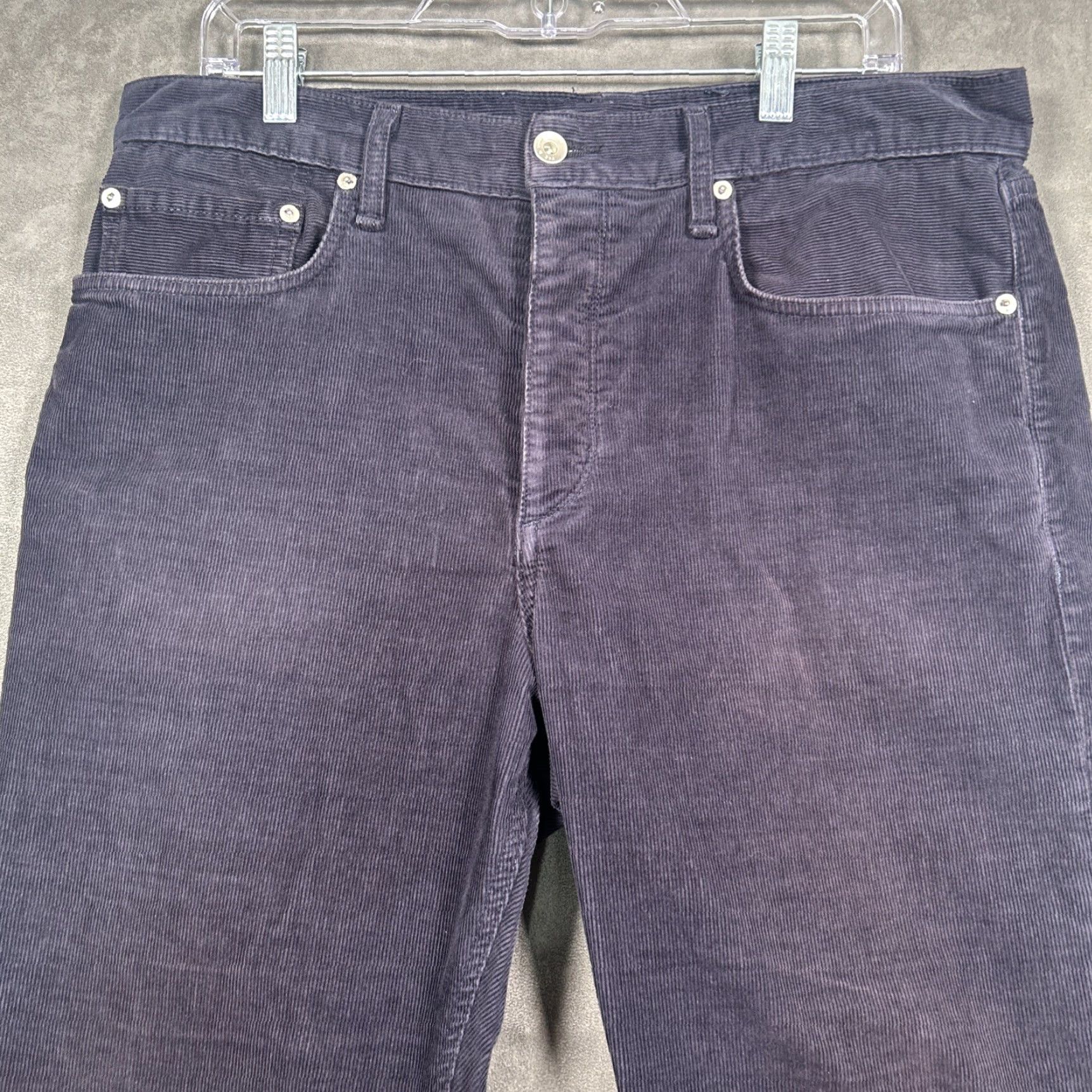 Rag & Bone Rag & Bone Slim Fit Corduroy Pants Dark Navy Blue Cotton Blend 36 Men Straight Leg Flat Front Zip Inseam 33 Vintage No Size US 36 / EU 52 - 2 Thumbnail