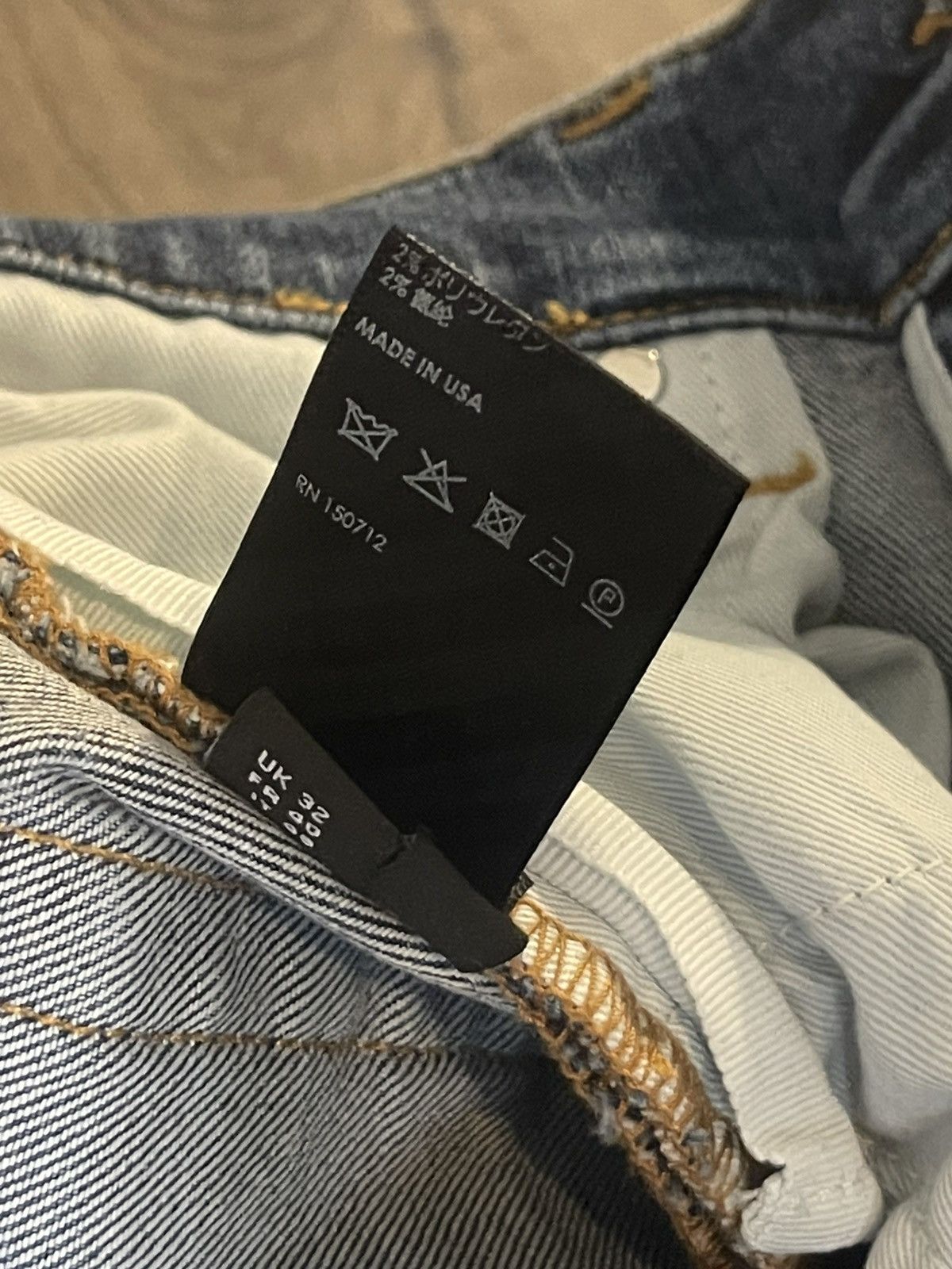 Amiri Amiri Blue Plaid Spellout Jeans Size US 32 / EU 48 - 8 Thumbnail