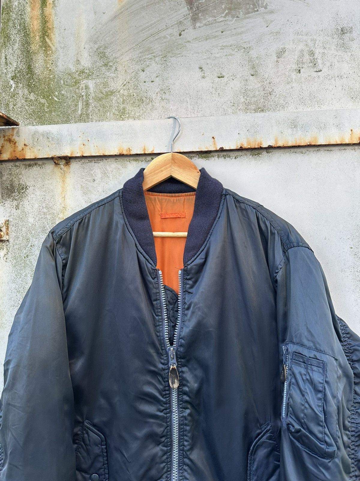 Vintage 🪖Vintage THRASHED MA-1 Man Intermediate Bomber Jacket Size US M / EU 48-50 / 2 - 4 Thumbnail