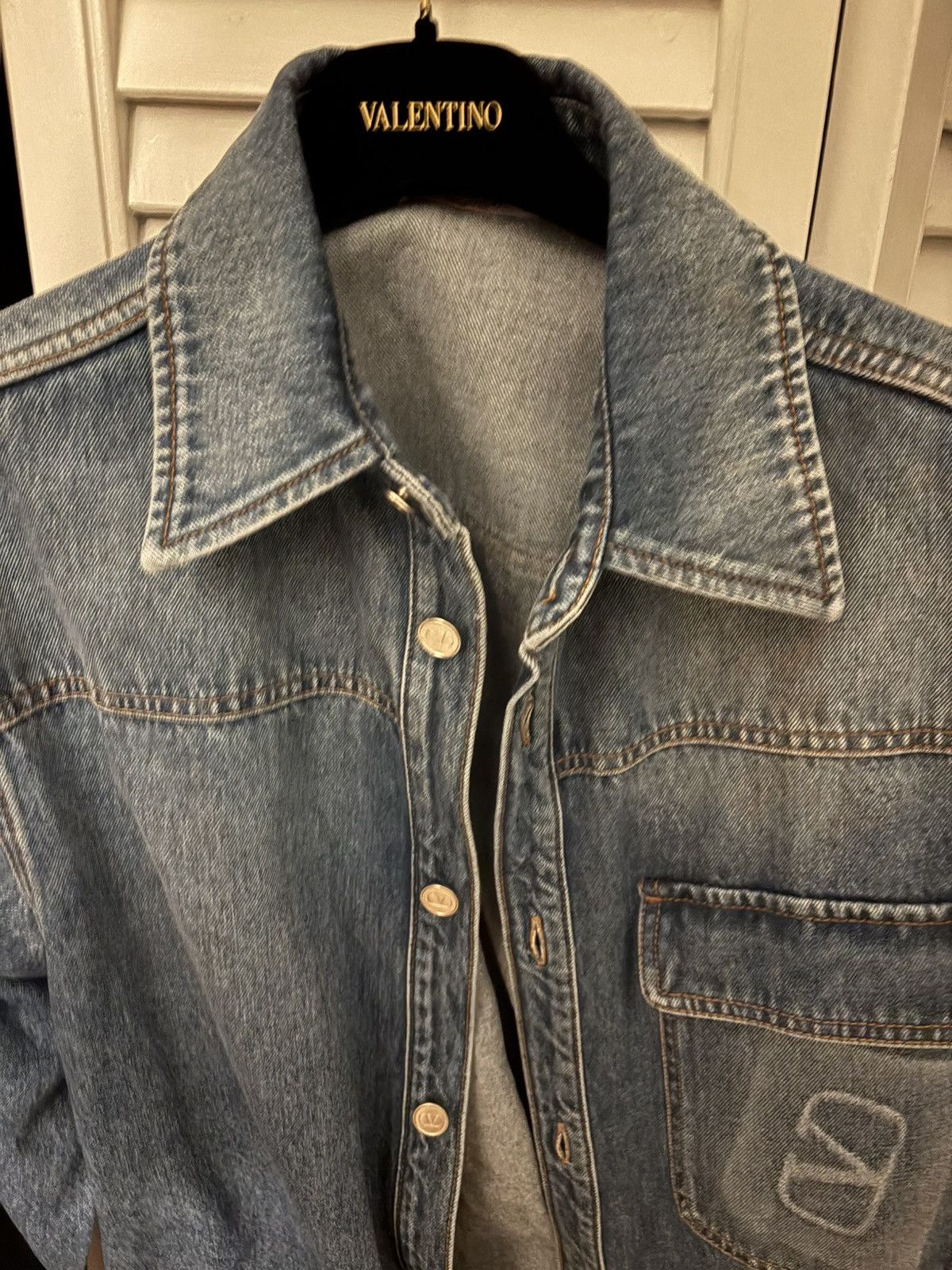 Valentino Valentino Denim Jacket Size US XL / EU 56 / 4 - 4 Thumbnail