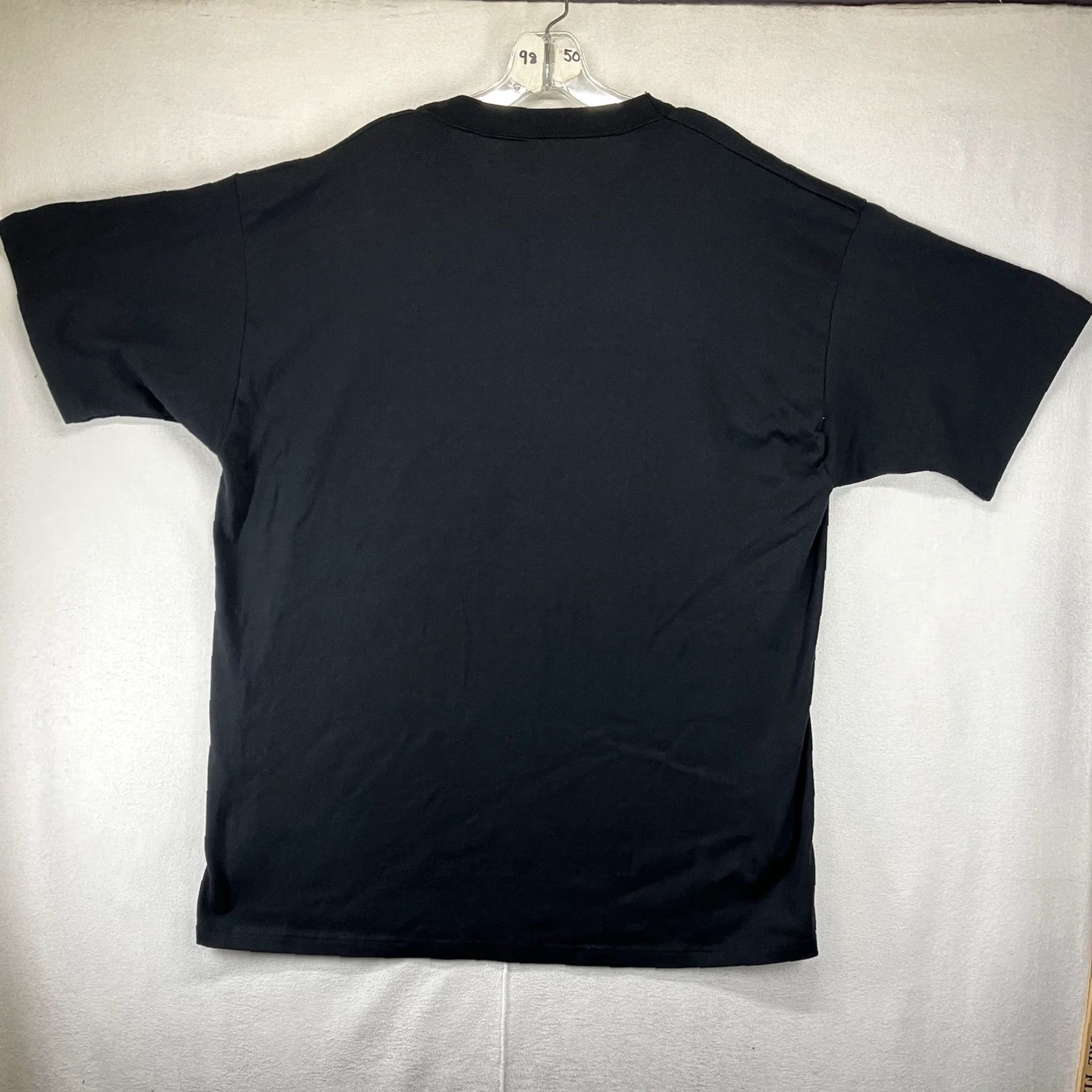 Fruit Of The Loom VINTAGE Fruit of the Loom Flamingo T Shirt 90s Style Graphic Tee Black Large Unisex Short Sleeve 1990s Neon Puffy Oversized Shirt Size US L / EU 52-54 / 3 - 2 Thumbnail