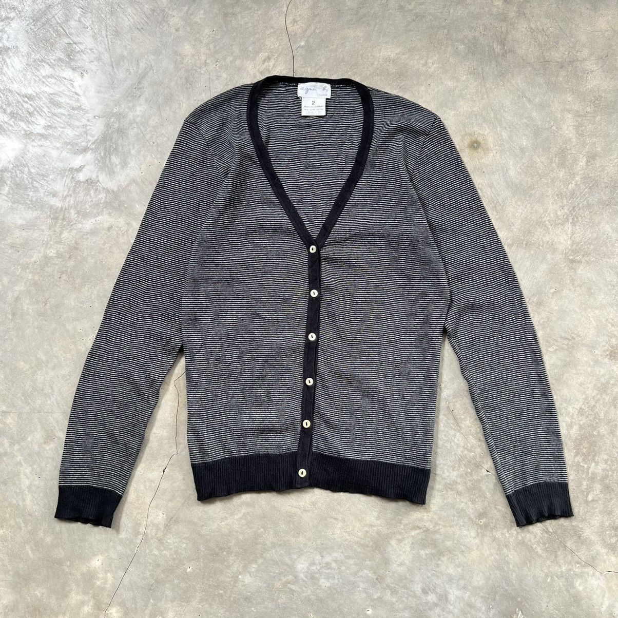 agnes b. Agnes B Stripe Knit Cardigan Size S / US 4 / IT 40 - 1 Thumbnail