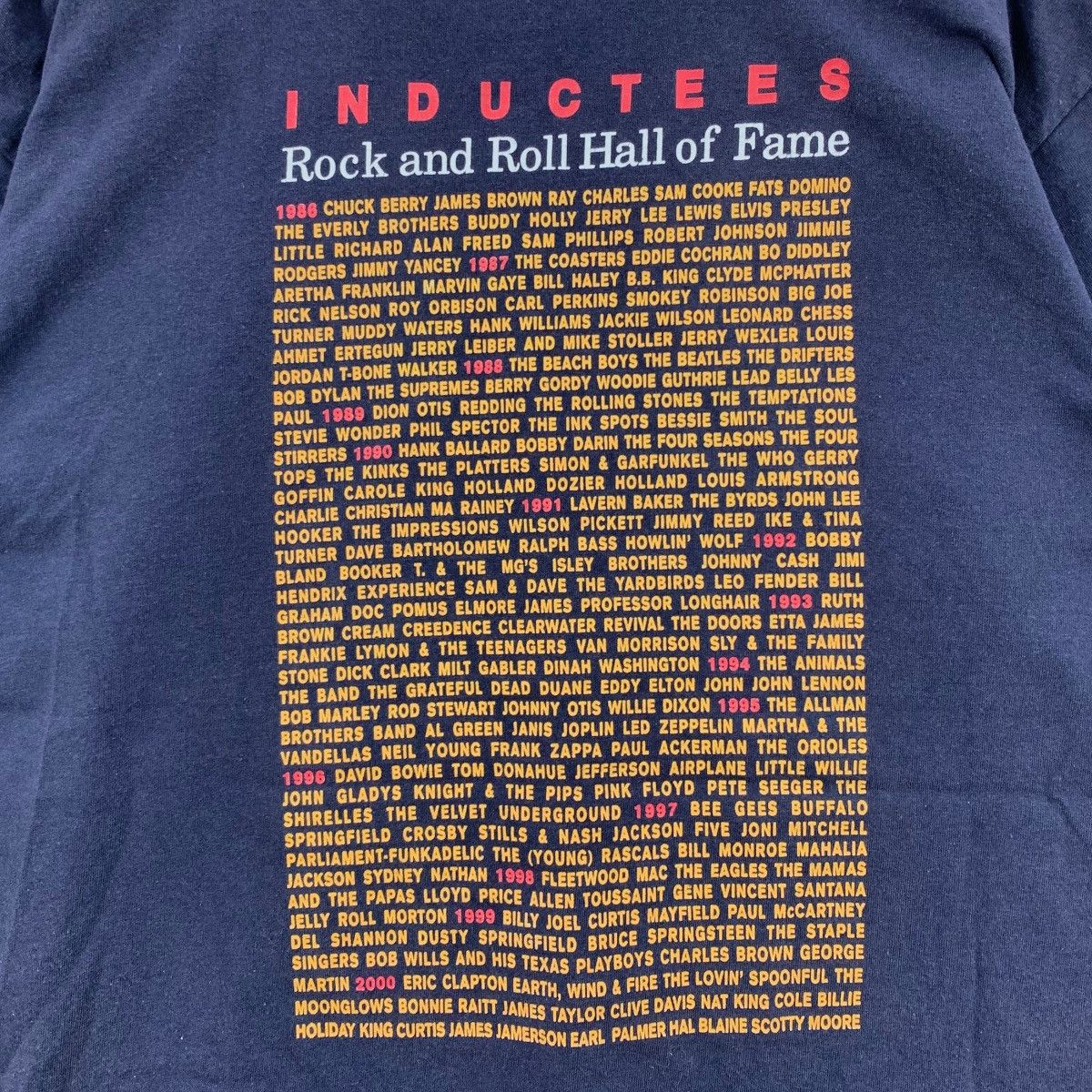 Vintage Vintage INDUCTEES Rock And Roll Hall Of Fame Bands Tshirt Size US XL / EU 56 / 4 - 5 Thumbnail