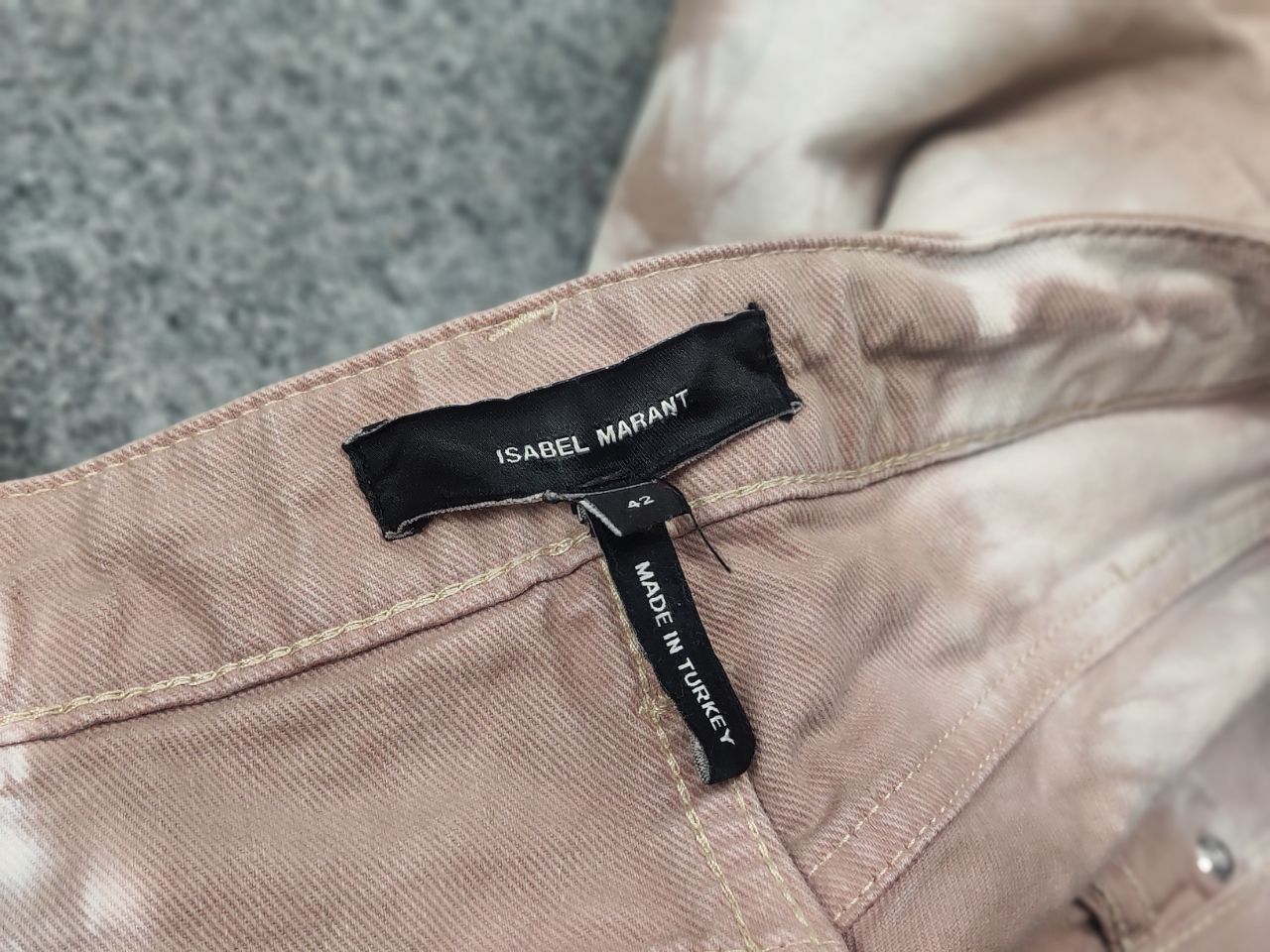 Isabel Marant Isabel Marant Stretch Jeans Pale Pink Cotton Denim Tie Dye Size 42" / US 20 - 12 Thumbnail