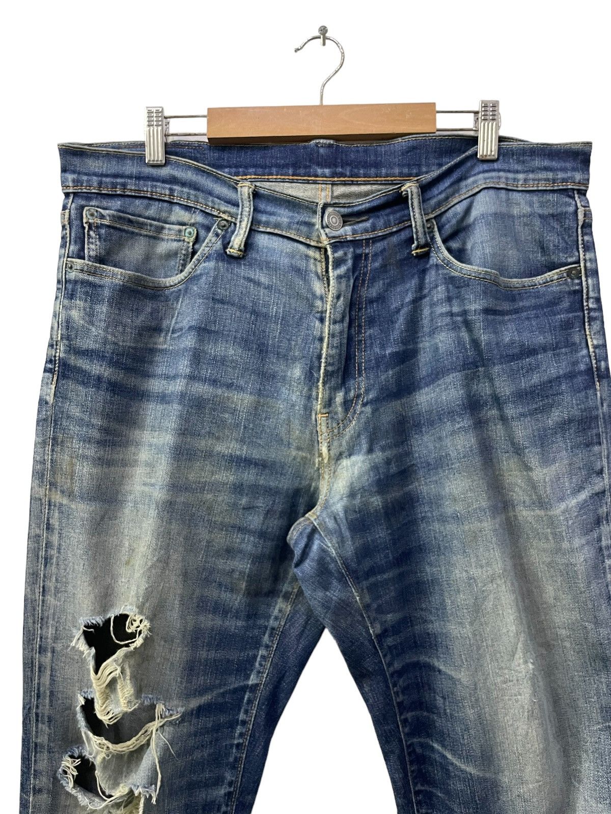 Levi's × Levi's Vintage Clothing × Vintage Vintage Levis 541 Distressed Crashed Tapered Leg Jeans Size US 34 / EU 50 - 7 Thumbnail