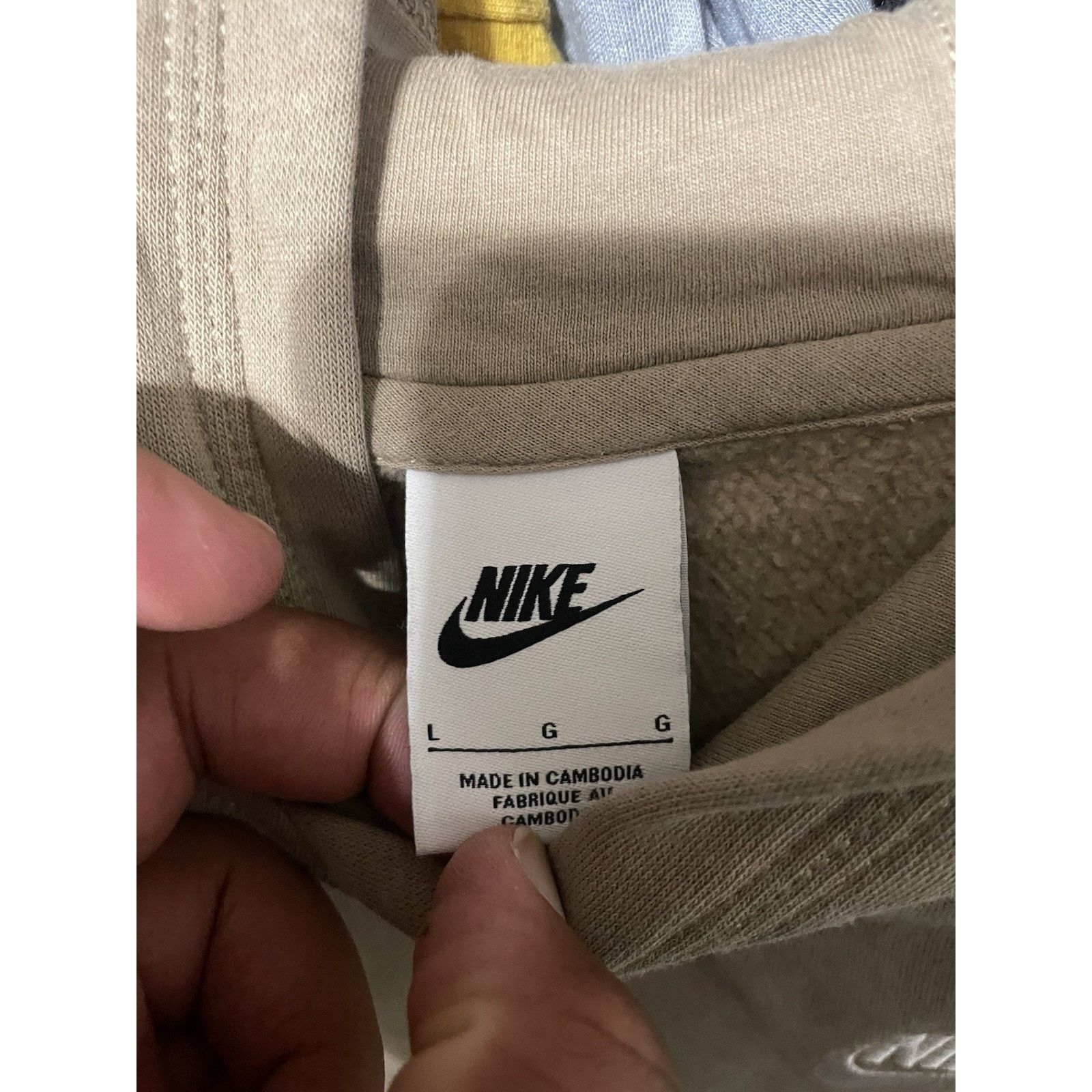 Nike Size Youth Large(12-14yo)- Nike Beige Cotton Blend Hoodie Size US XXS / EU 40 - 3 Thumbnail