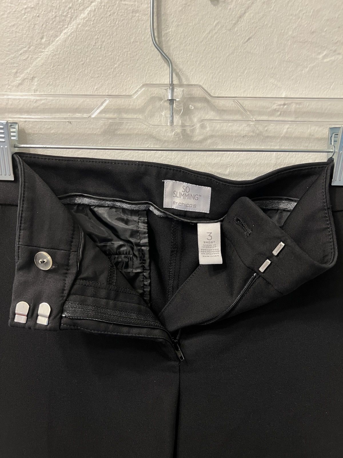 Chicos Chico’s “So Slimming” Black Dress Pants, Size 3 Plus Short Size 38" / US 16 / IT 52 - 5 Thumbnail