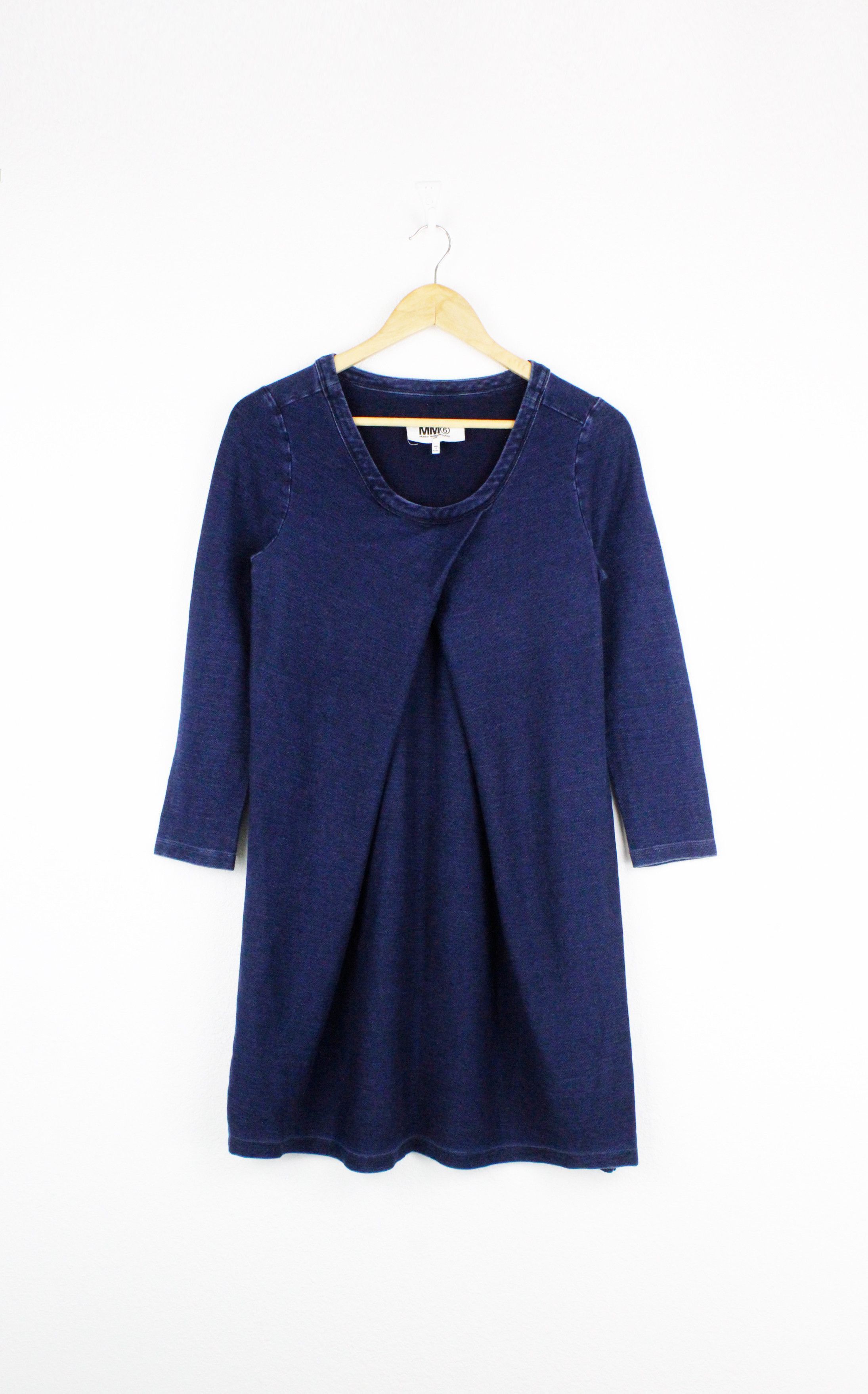Maison Margiela MM6 Maison Margiela Indigo Cotton Knit Dress Top Size S / US 4 / IT 40 - 1 Thumbnail