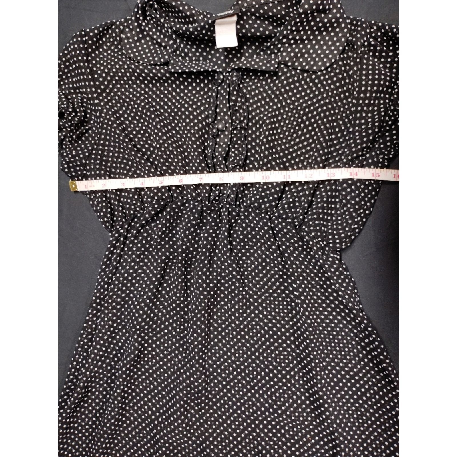 Saint Vanity Vanity Black and White Polka Dot Button-Front Dress Size M / US 6-8 / IT 42-44 - 4 Thumbnail