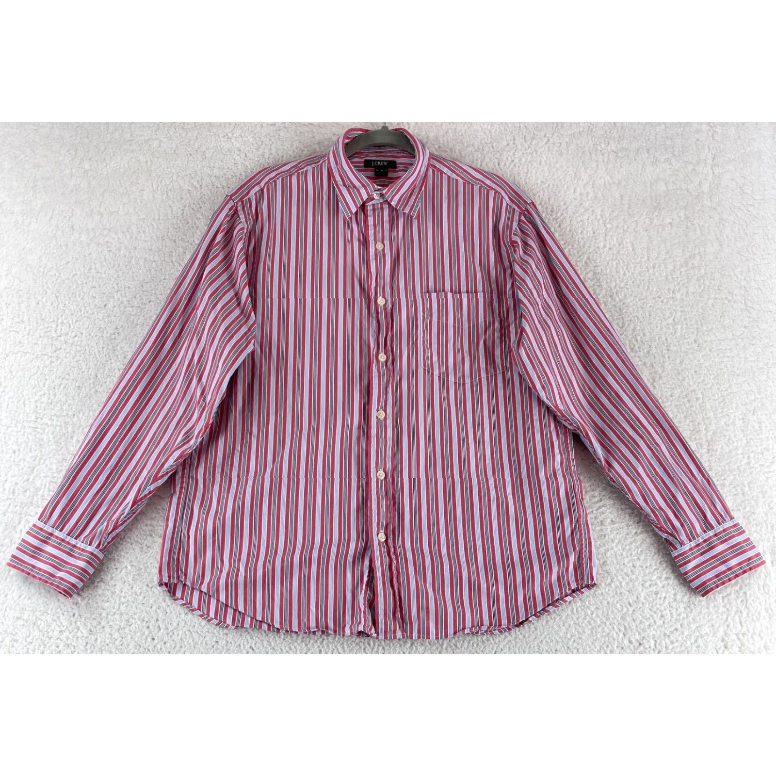 J.Crew J. Crew Striped Dress Shirt Mens Long Sleeve 100% Cotton Size M Blue Size 40R - 2 Thumbnail