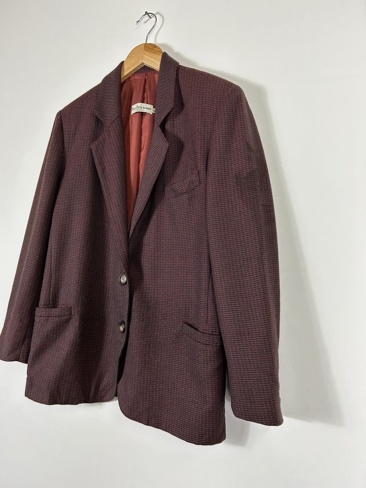 Vintage ⚡️Vintage Yves Deflandre Paris Wool Tweed Single Breast Coat Size US S / EU 44-46 / 1 - 3 Thumbnail