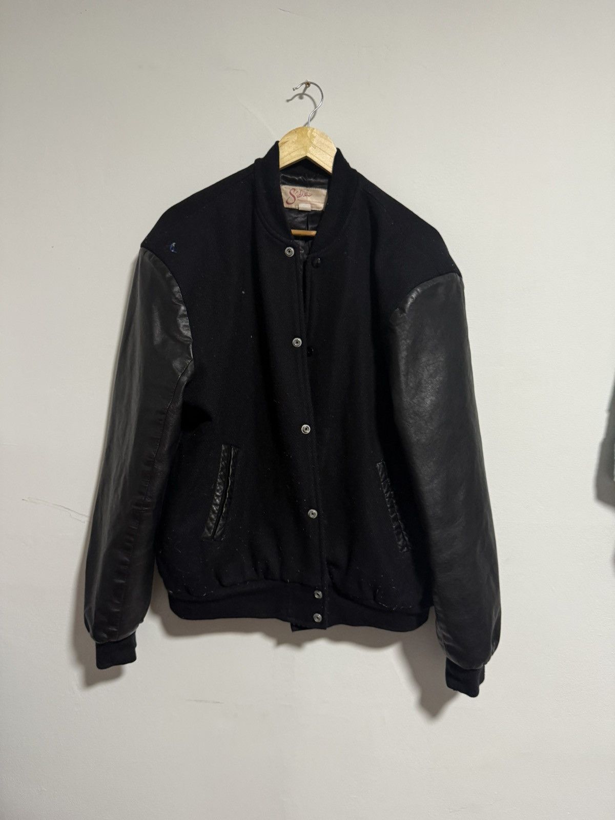 Other 90s Leather Letterman Bomber Jacket XL Los Angeles Vtg Size US XL / EU 56 / 4 - 1 Thumbnail